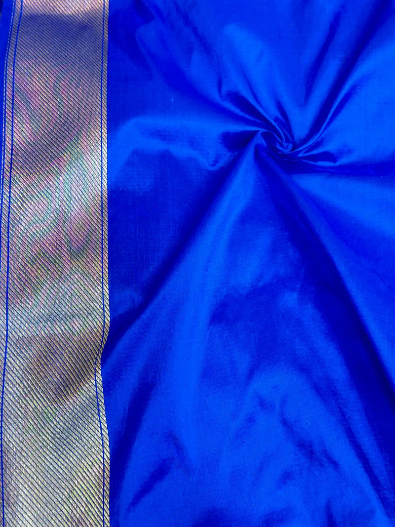 JANHVI KAPOOR INSPIRED PURE KATAN SILK ROYAL BLUE SAREE