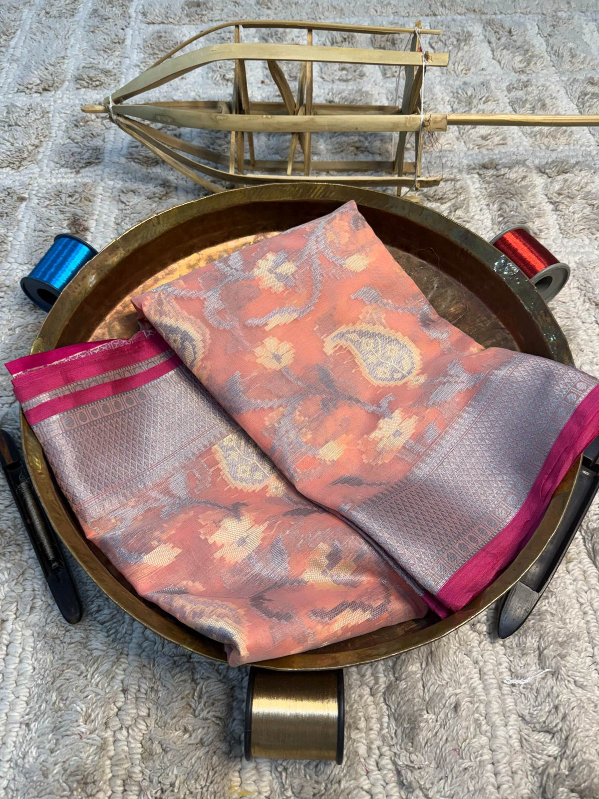 Eccentric zari weave Softsilk Banarasi Saree