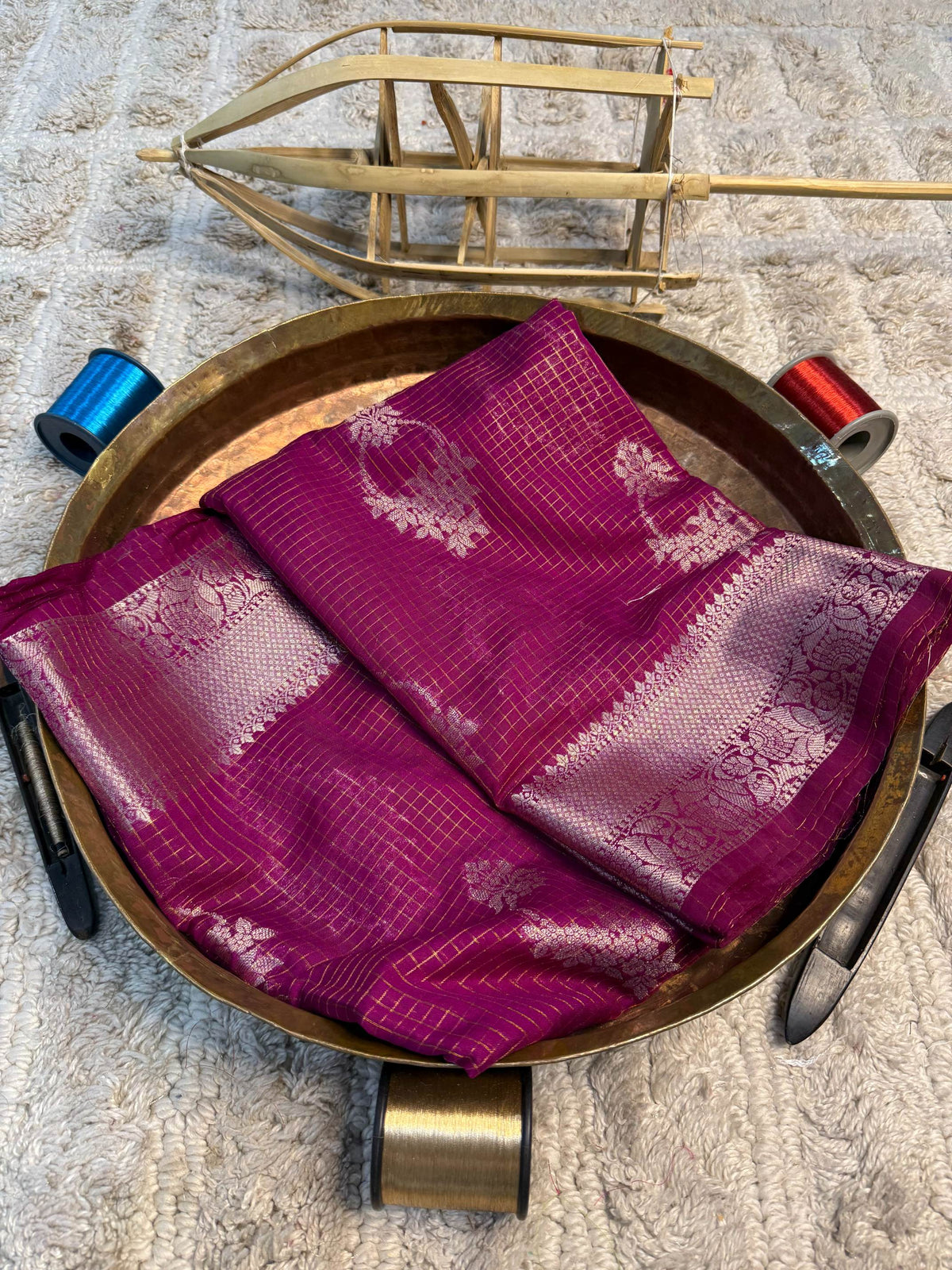 Eccentric zari weave Softsilk Banarasi Saree