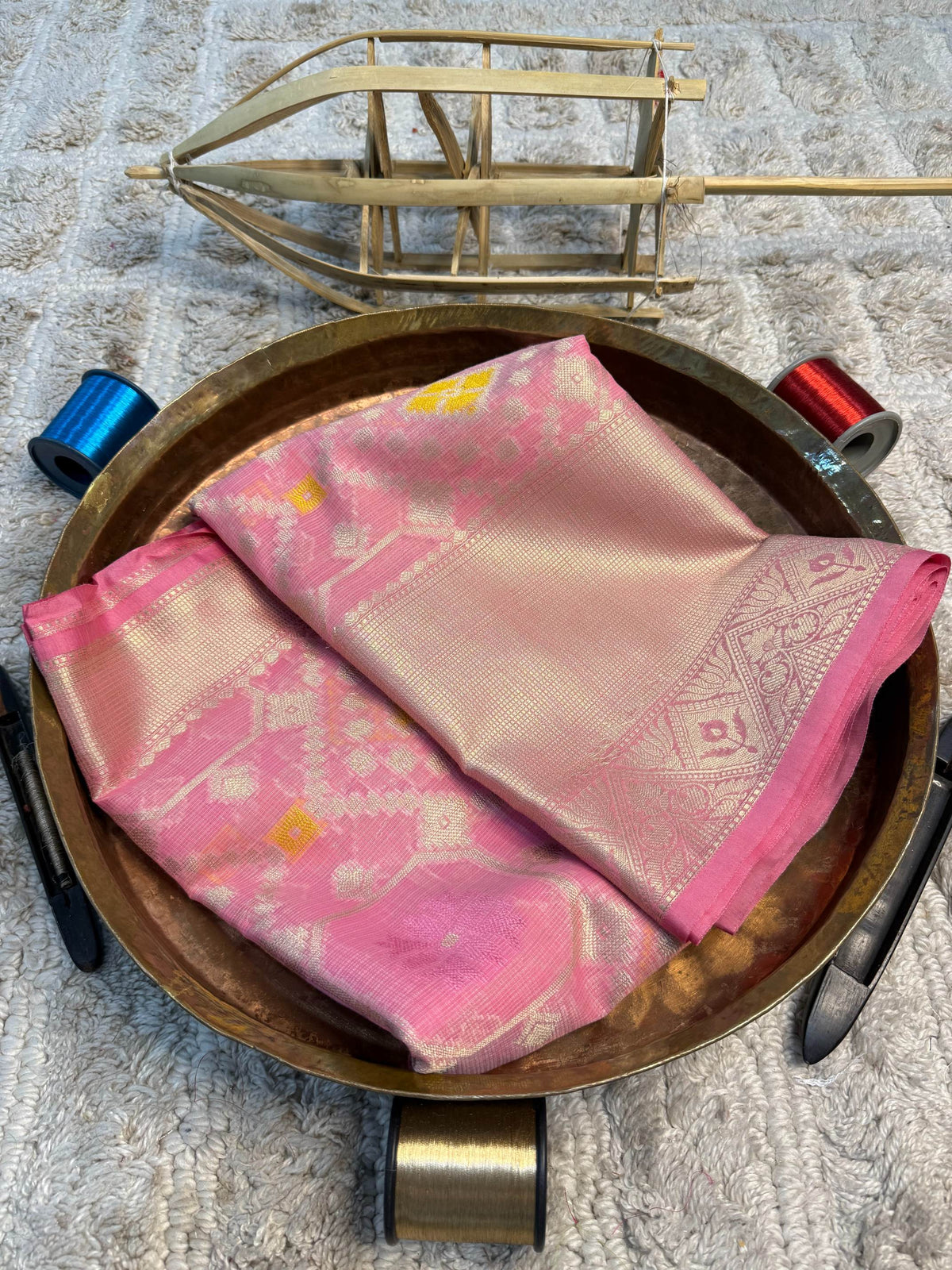 Eccentric zari weave Softsilk Banarasi Saree