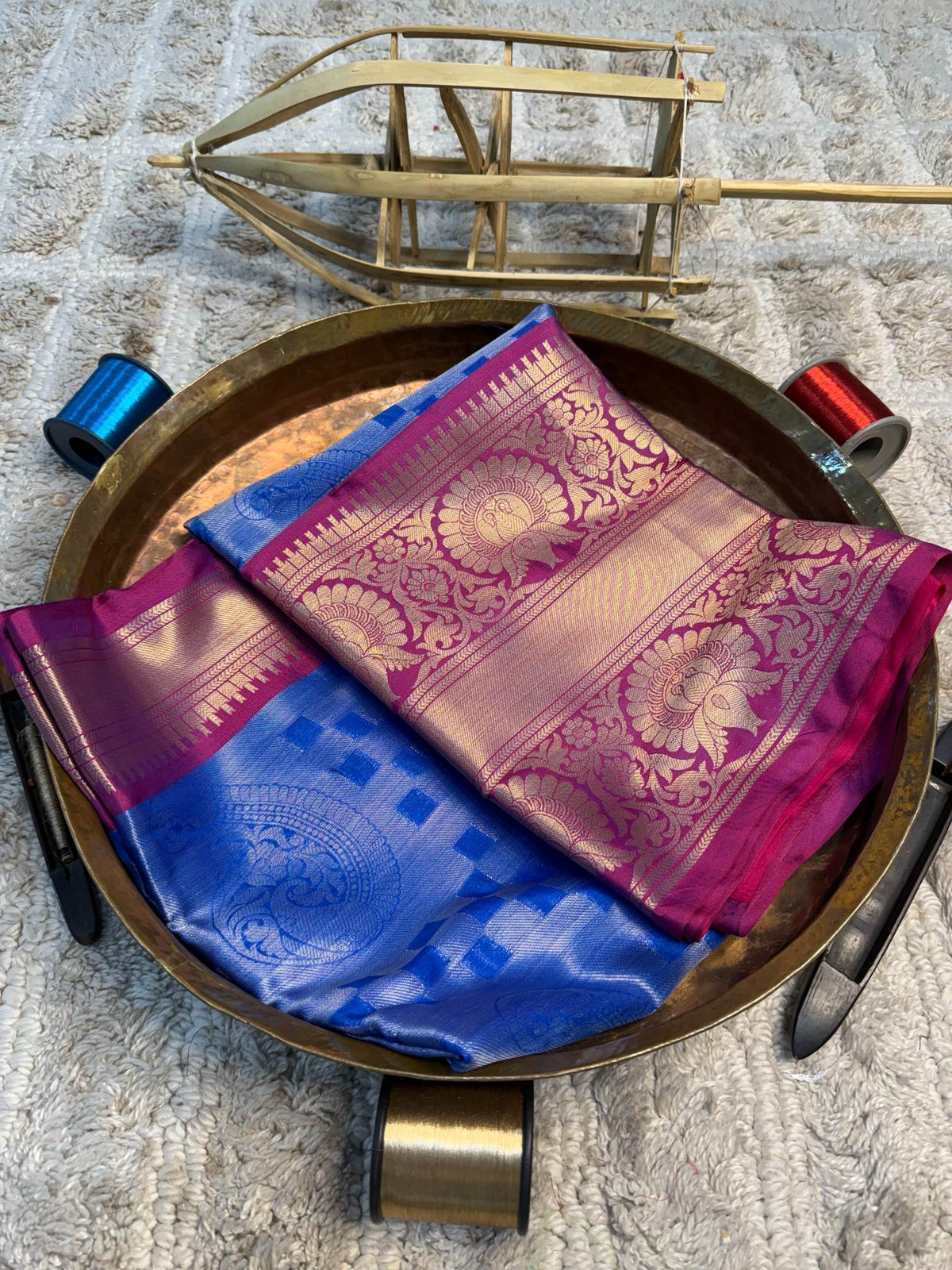 Eccentric zari weave Softsilk Banarasi Saree