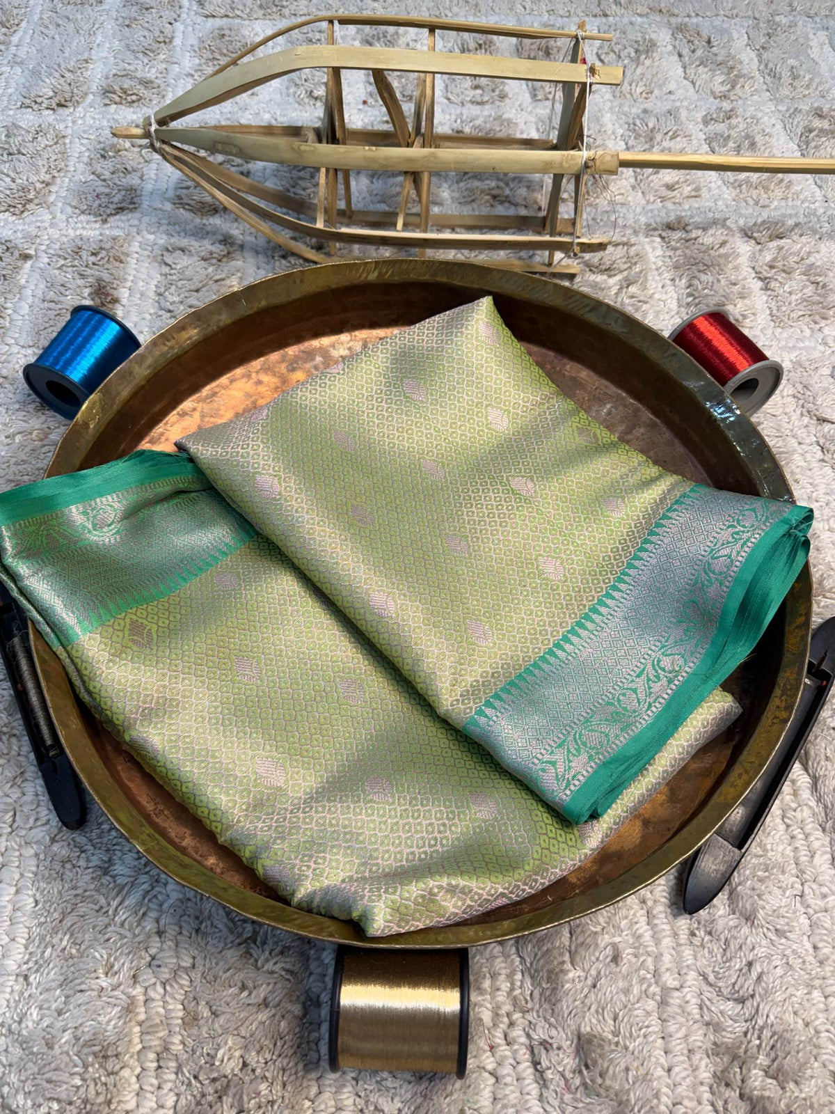Eccentric zari weave Softsilk Banarasi Saree
