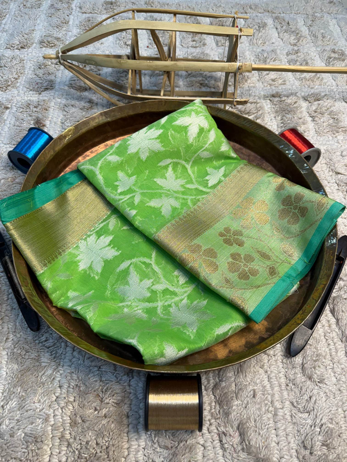 Eccentric zari weave Softsilk Banarasi Saree