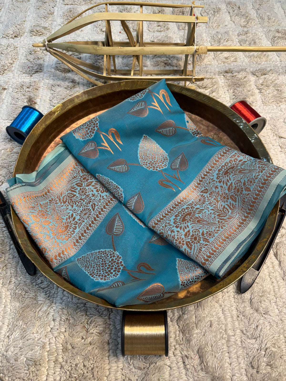 Eccentric zari weave Softsilk Banarasi Saree