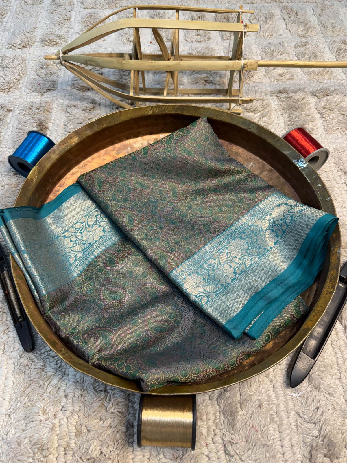 Eccentric zari weave Softsilk Banarasi Saree