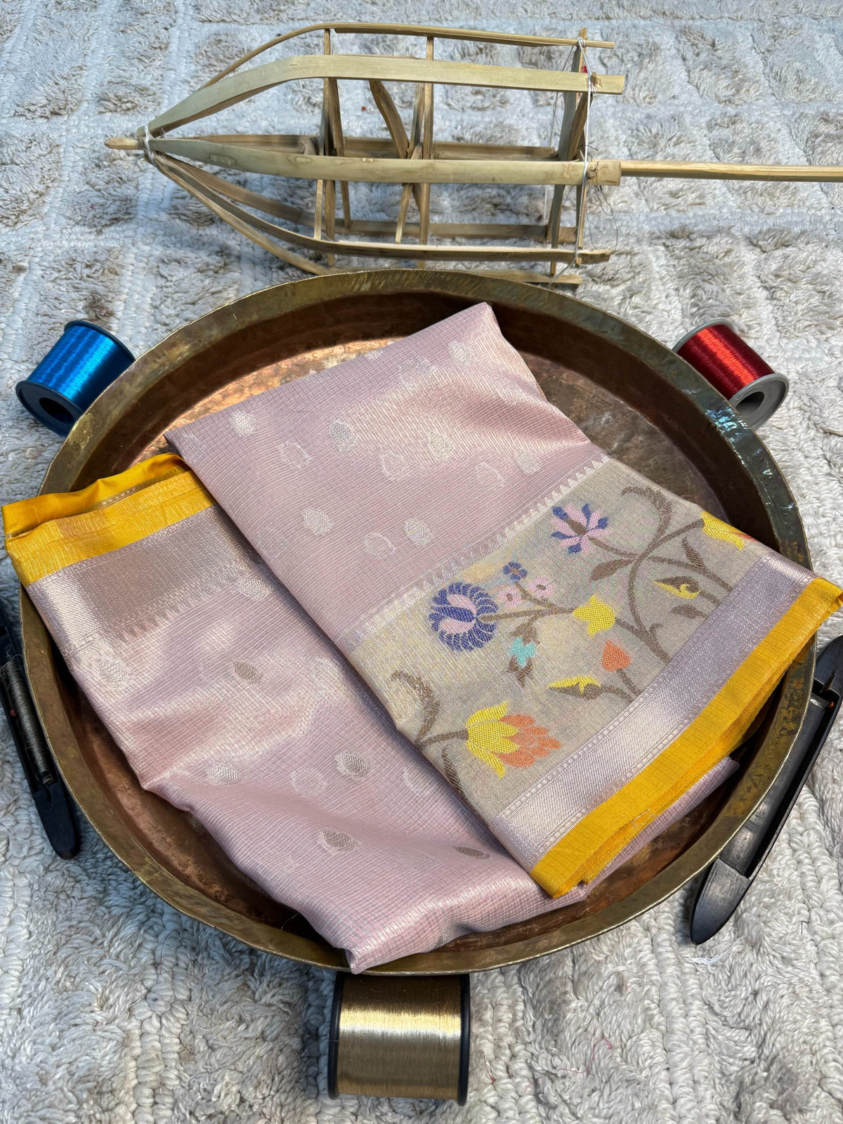 Eccentric zari weave Softsilk Banarasi Saree