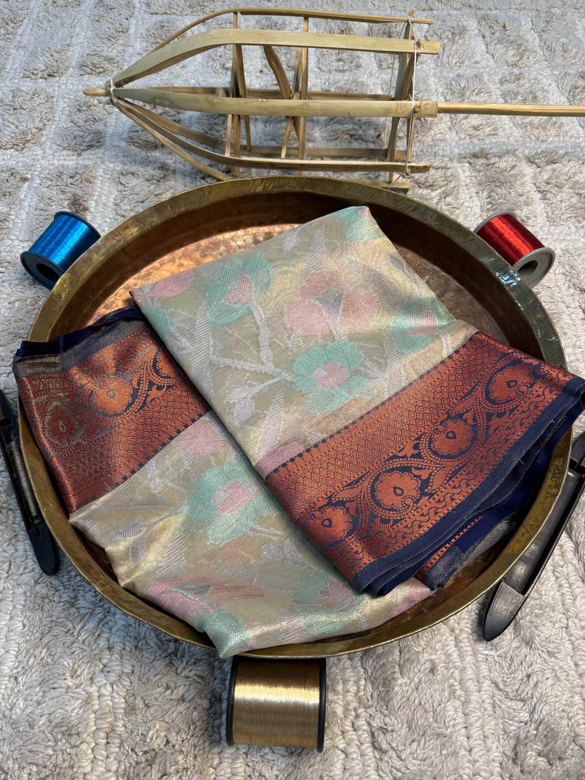 Eccentric zari weave Softsilk Banarasi Saree