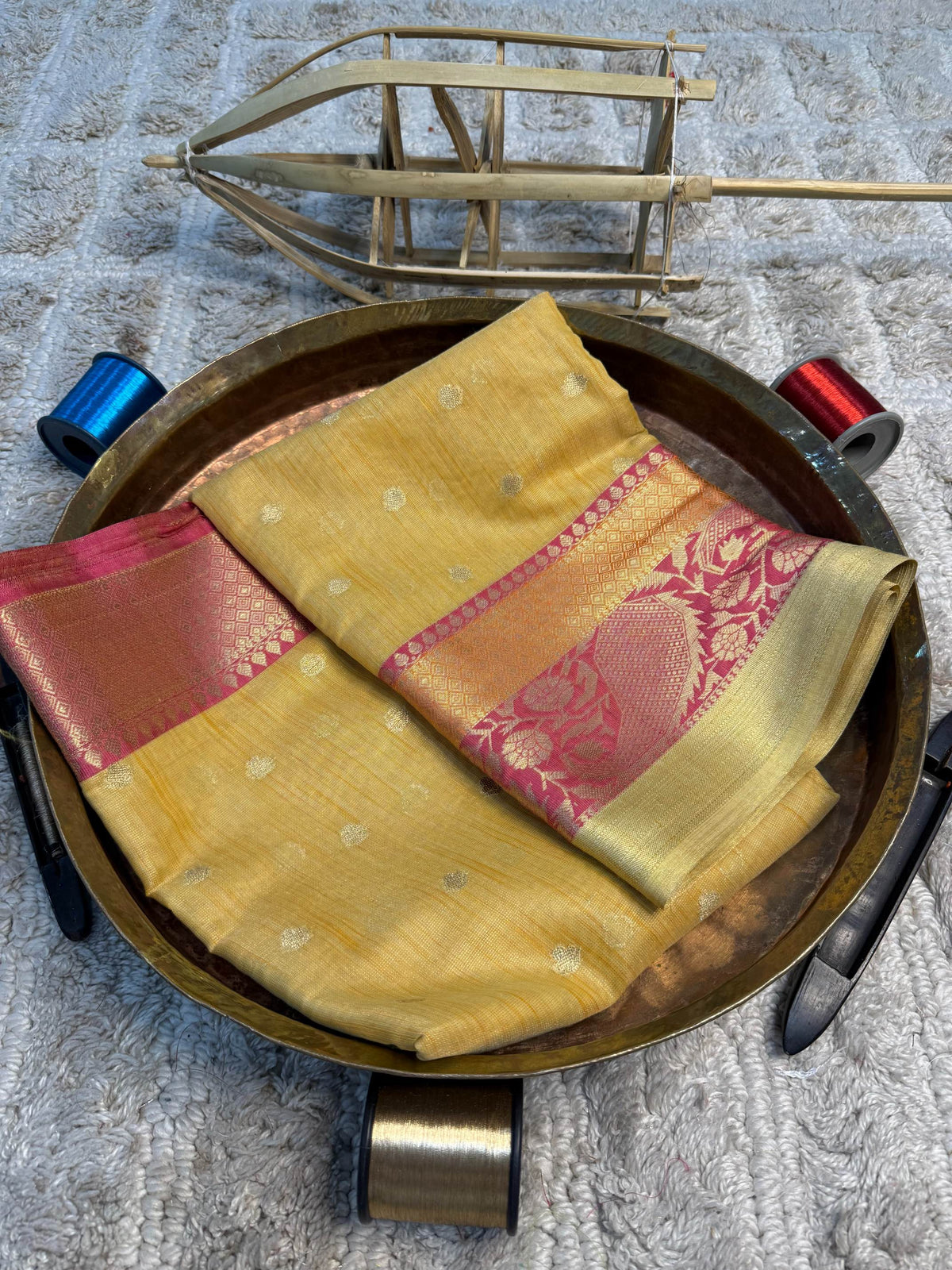 Eccentric zari weave Softsilk Banarasi Saree