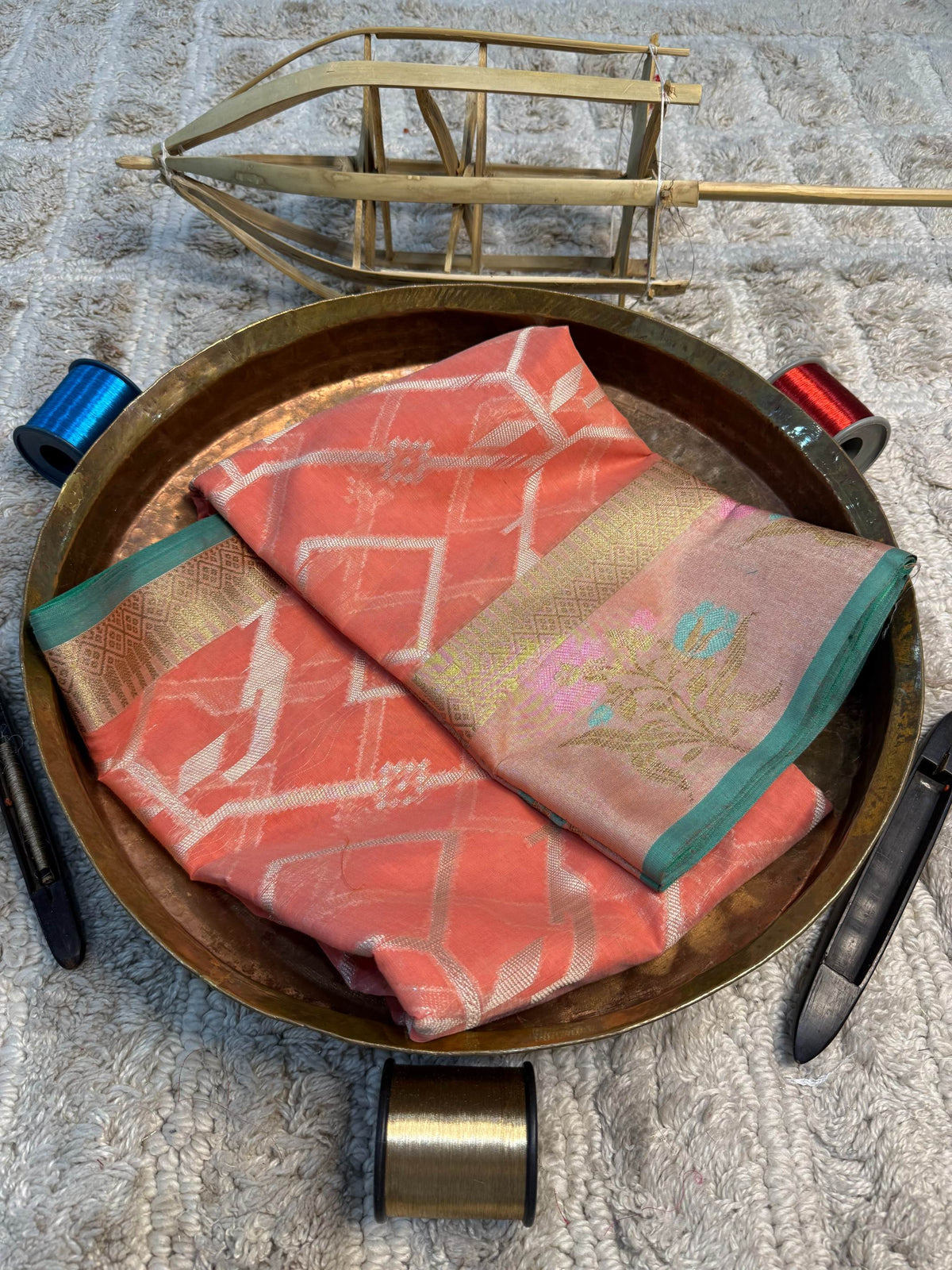 Eccentric zari weave Softsilk Banarasi Saree