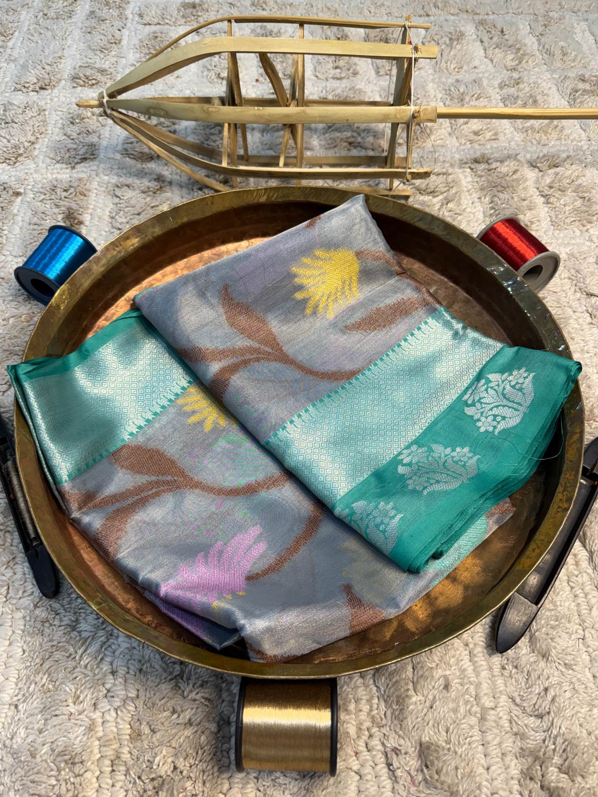Eccentric zari weave Softsilk Banarasi Saree