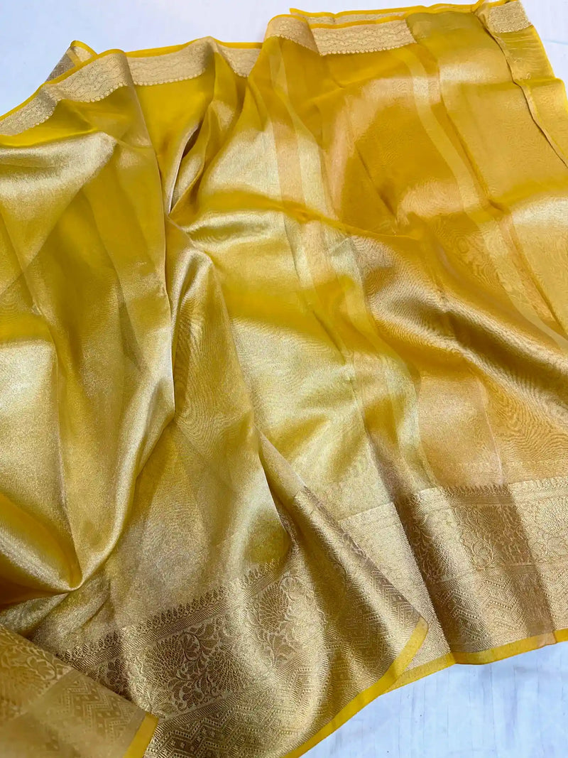 Jahnvi Kapoor Inspired Tissue Silk Saree