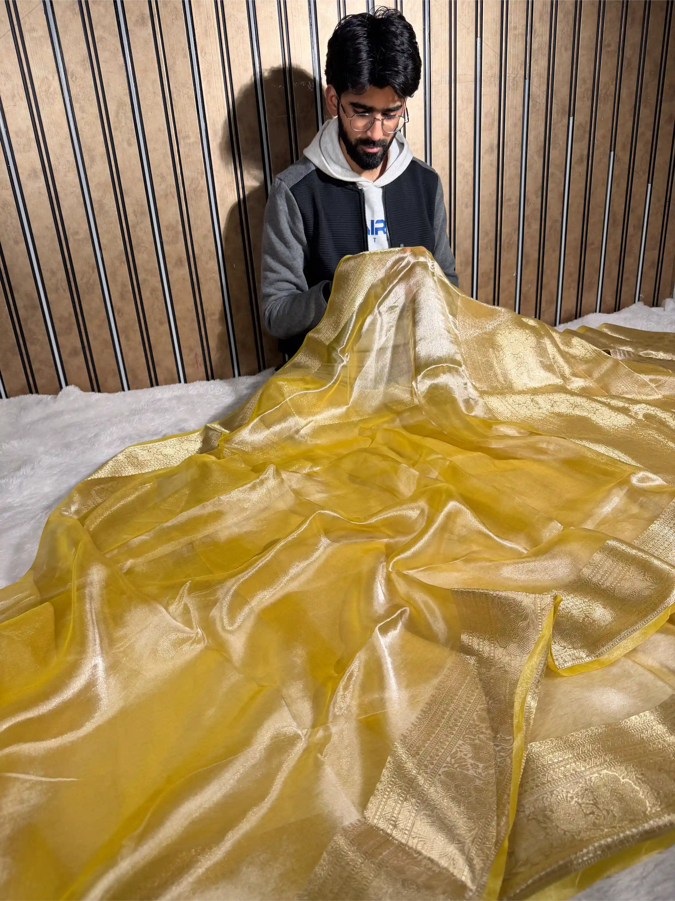 Jhanvi Ma’am Inspired Pure Tissue Silk Banarasi Saree