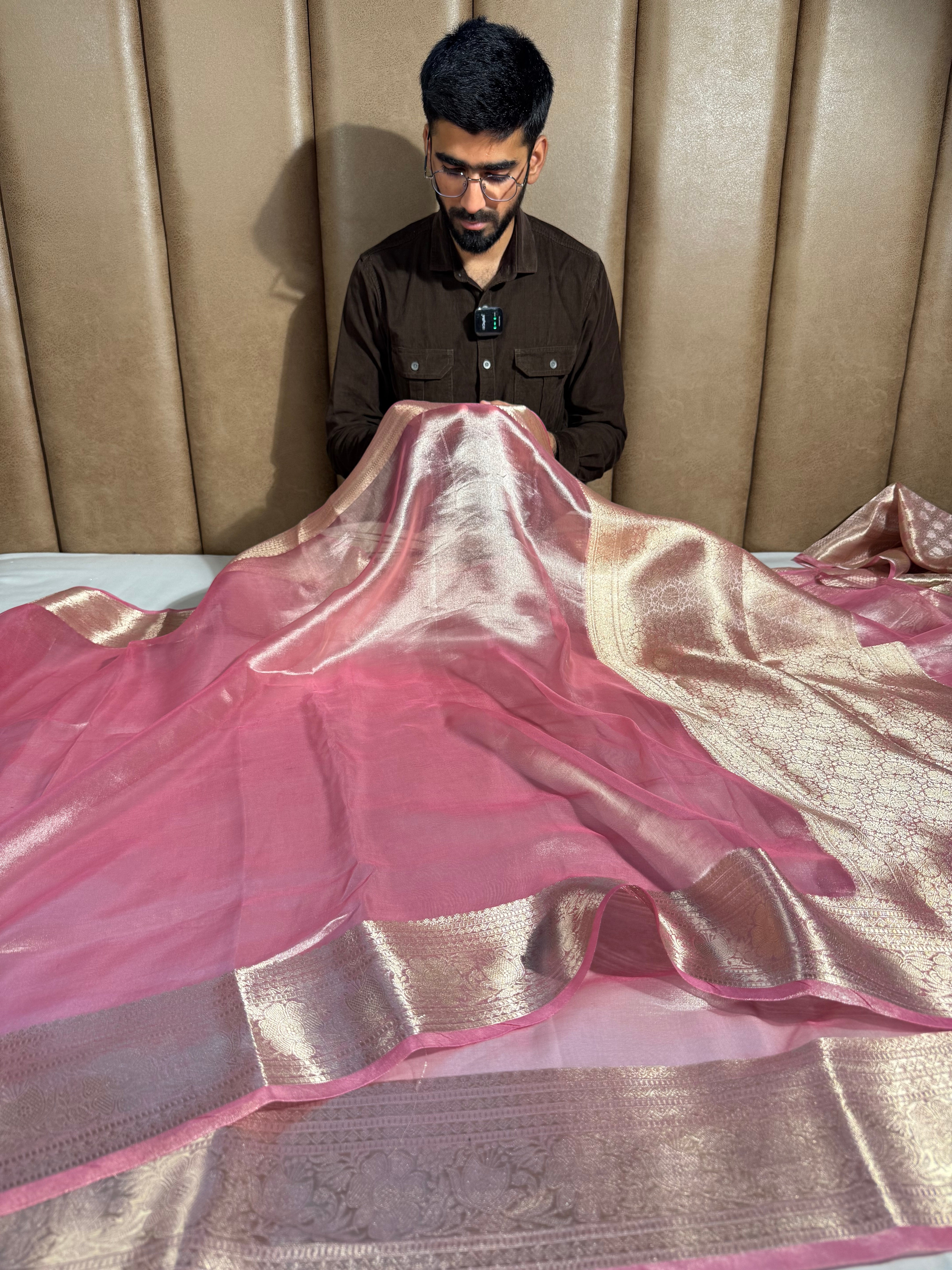 Jhanvi Kapoor Inspired Pure Tissue Silk Saree