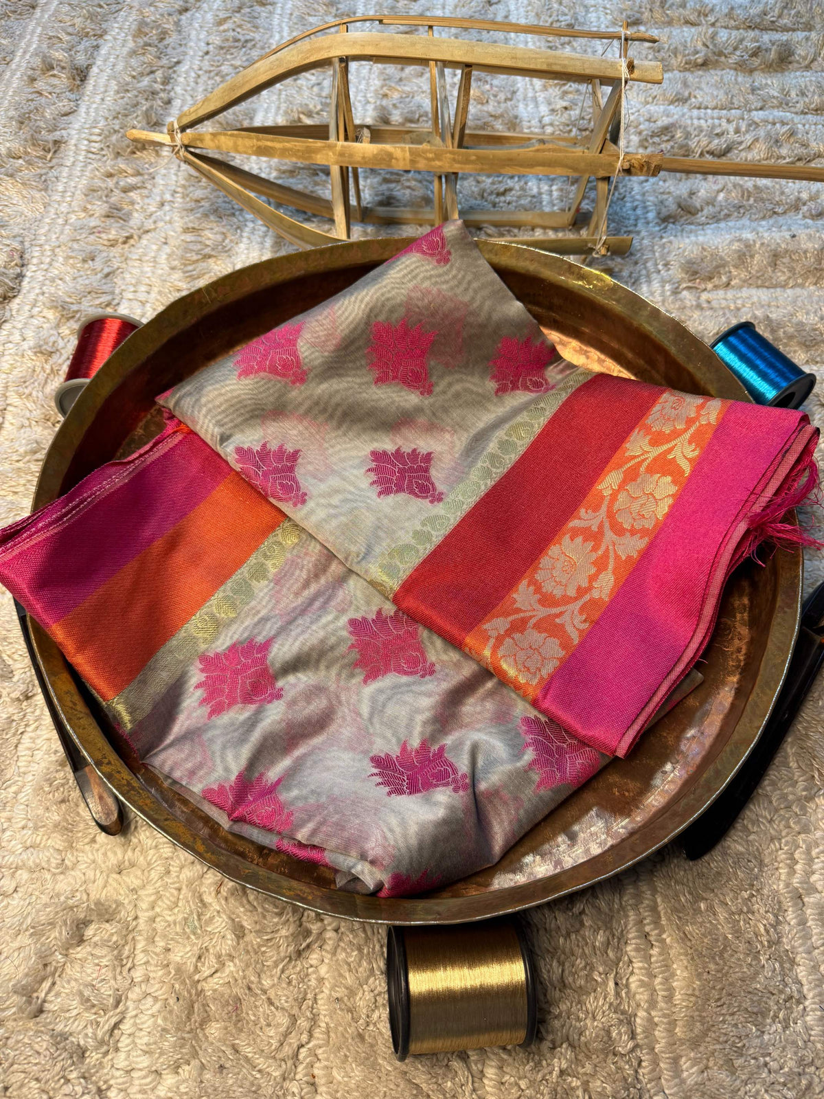 Eccentric zari weave Softsilk Banarasi Saree