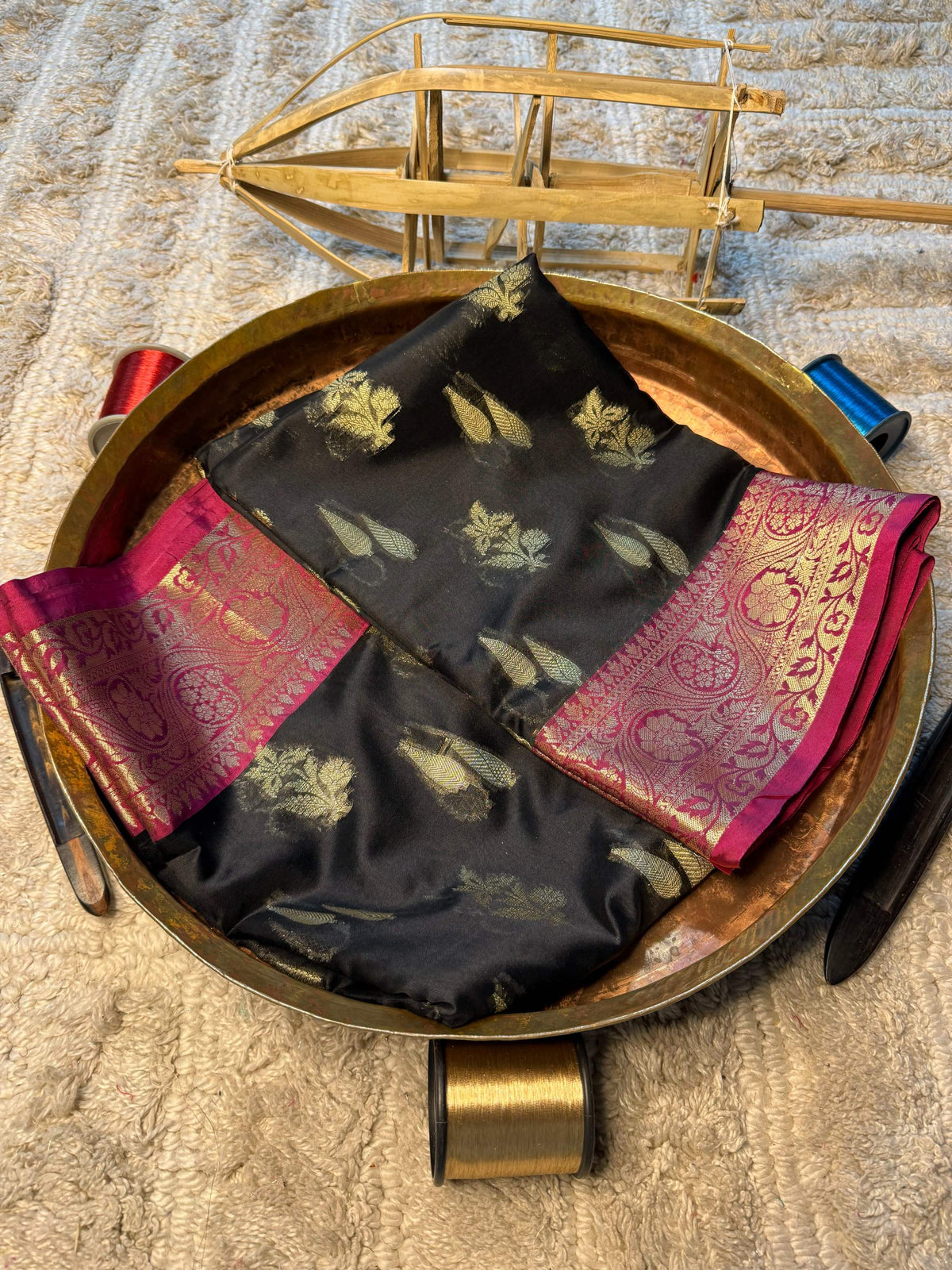 Eccentric zari weave Softsilk Banarasi Saree