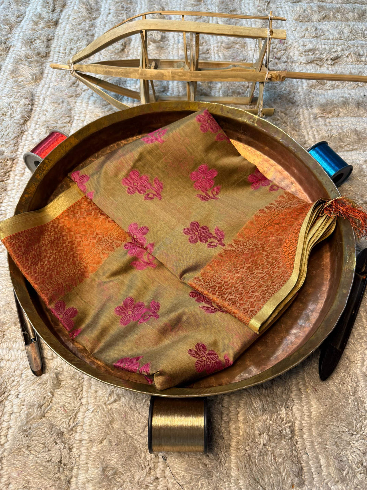 Eccentric zari weave Softsilk Banarasi Saree