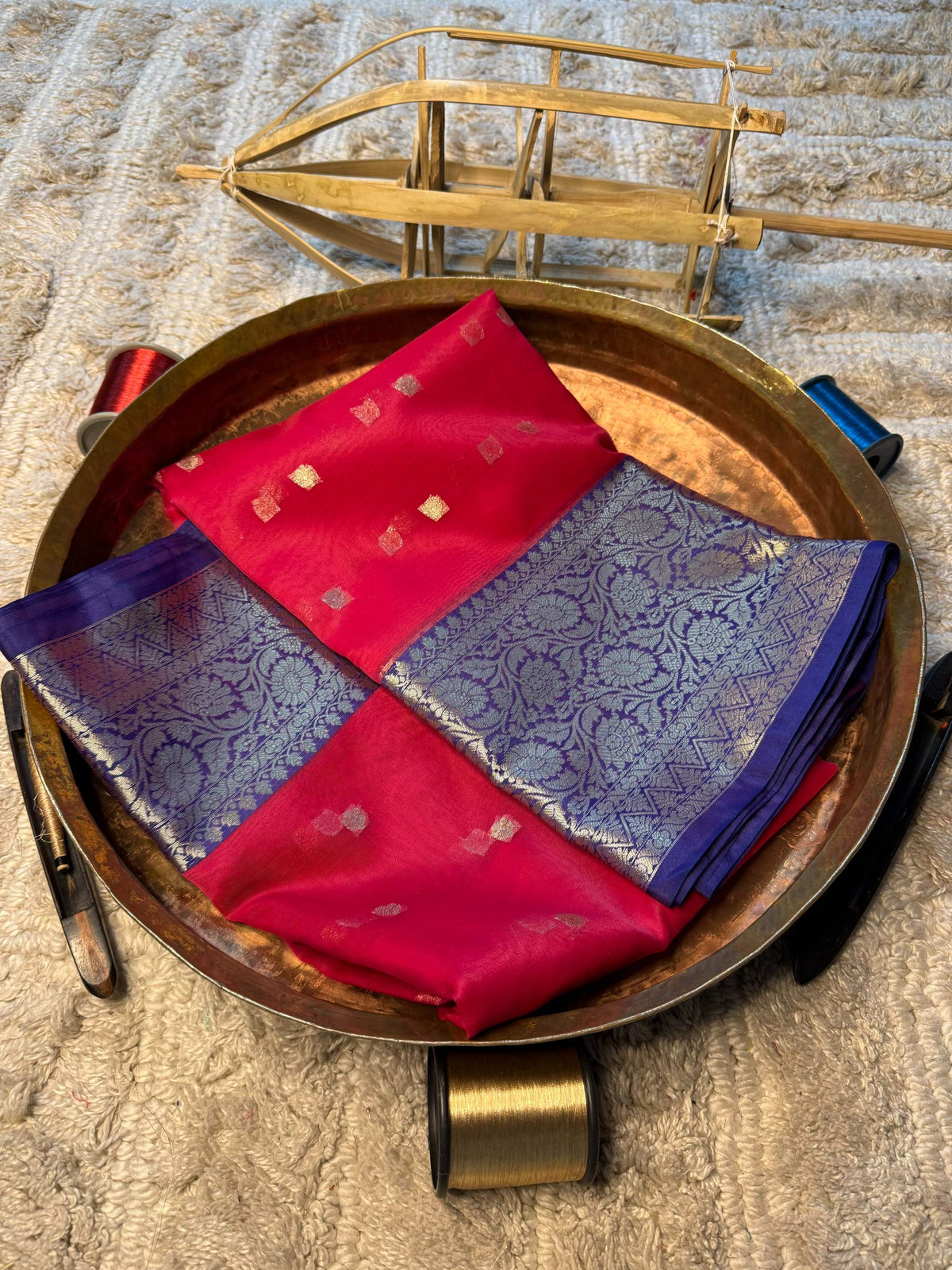 Eccentric zari weave Softsilk Banarasi Saree