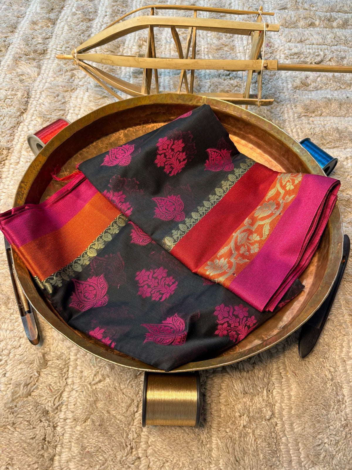 Eccentric zari weave Softsilk Banarasi Saree