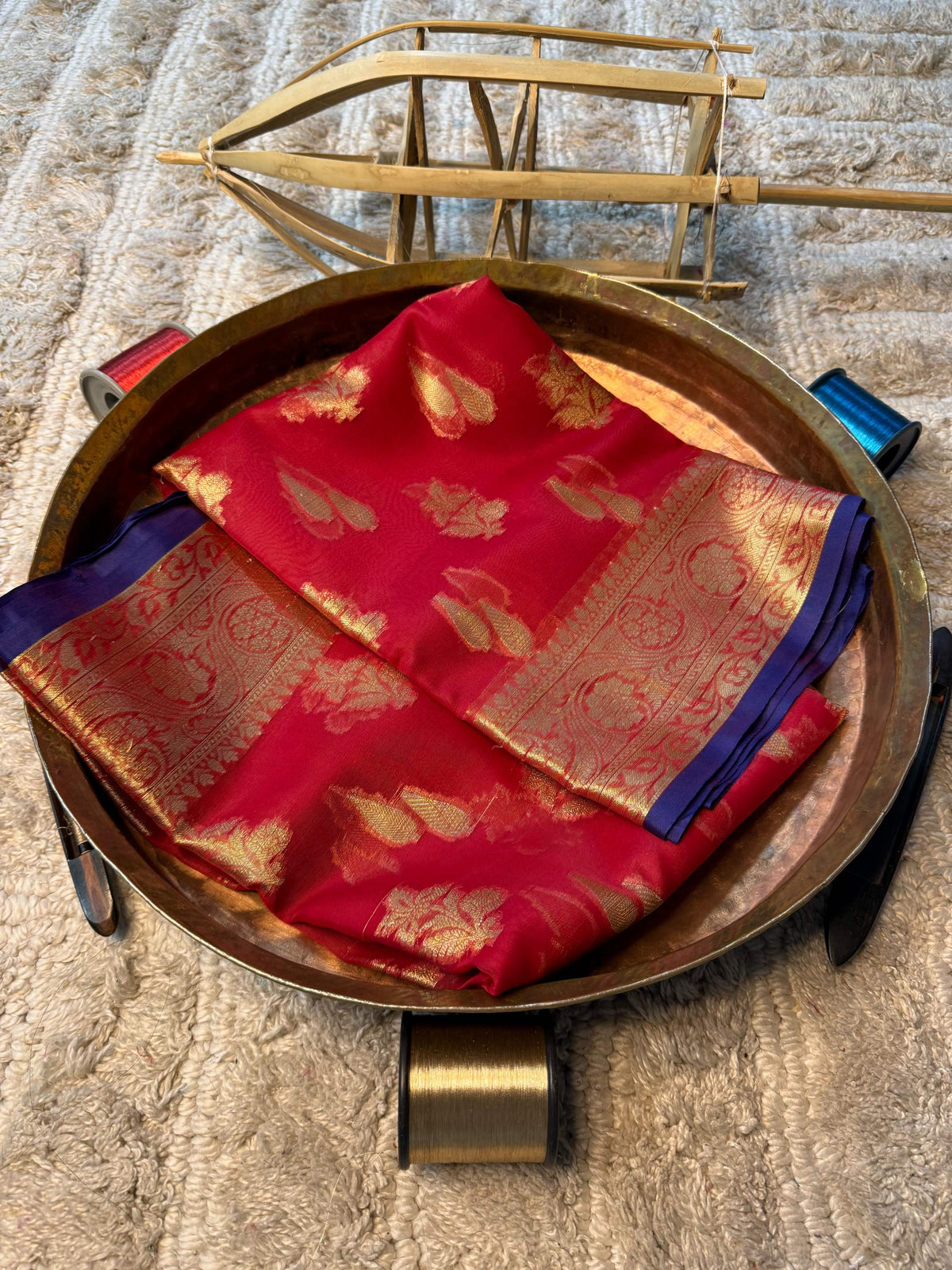 Eccentric zari weave Softsilk Banarasi Saree