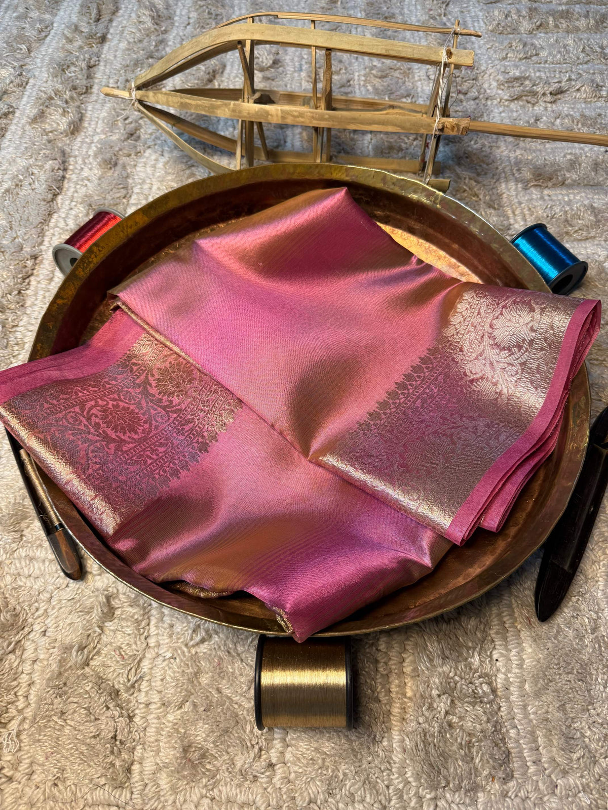 Eccentric zari weave Softsilk Banarasi Saree