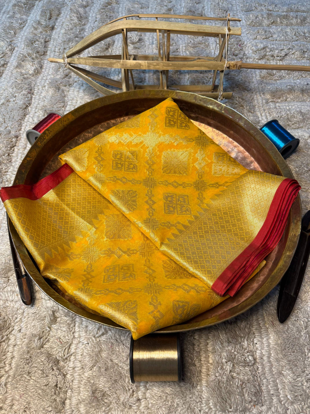 Eccentric zari weave Softsilk Banarasi Saree