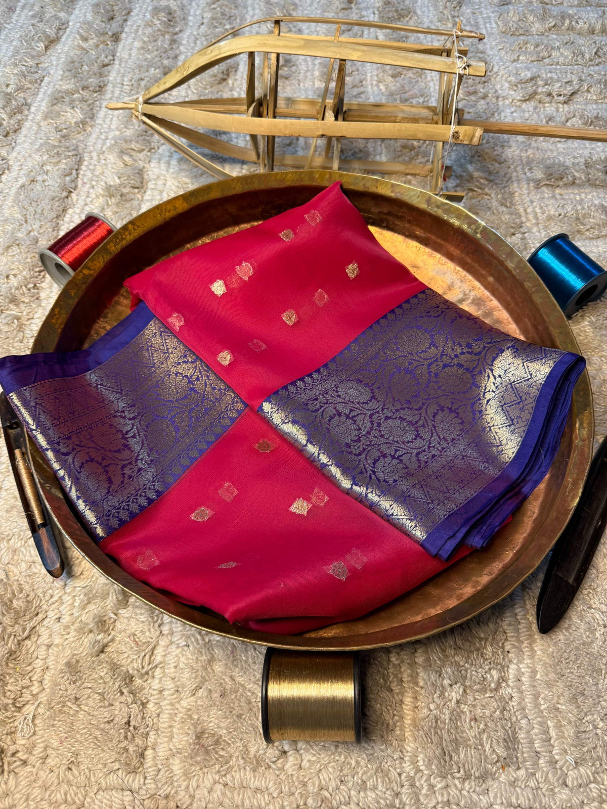 Eccentric zari weave Softsilk Banarasi Saree