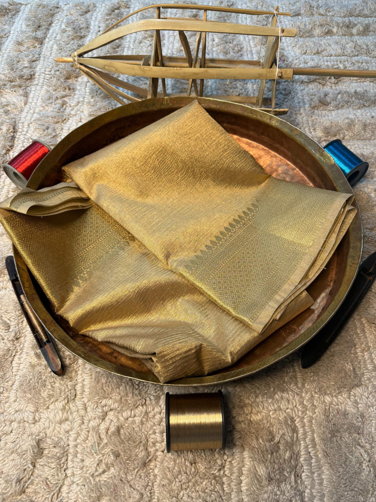 Eccentric zari weave Softsilk Banarasi Saree