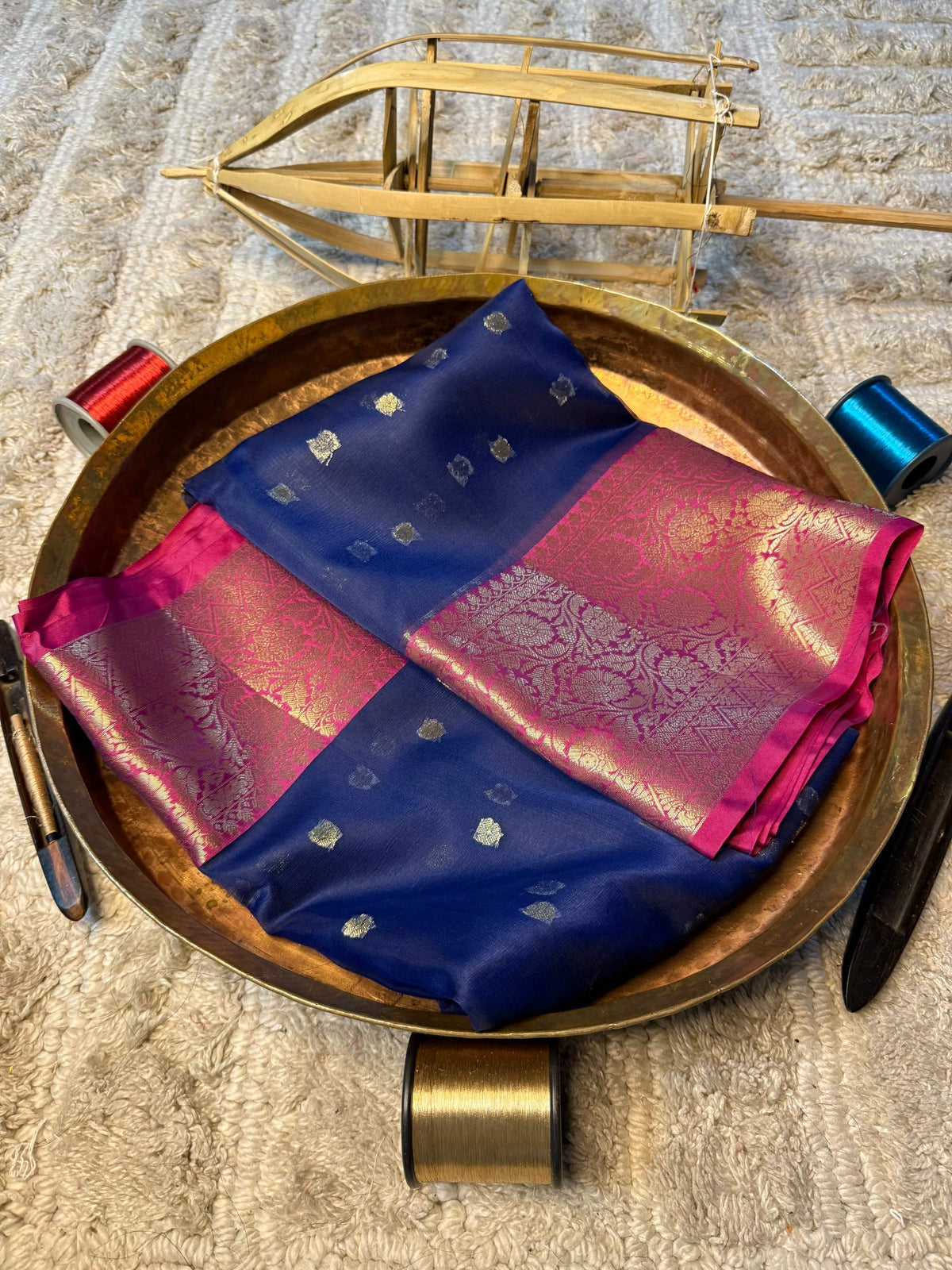 Eccentric zari weave Softsilk Banarasi Saree