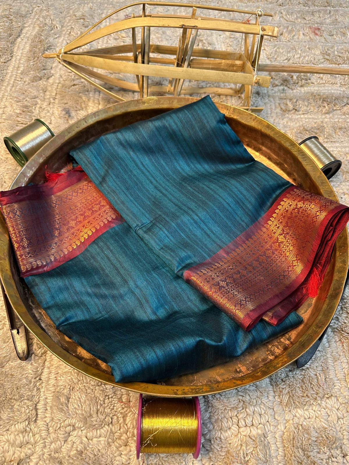 Soft Cotton Silk Rtique Zari Banarasi Saree