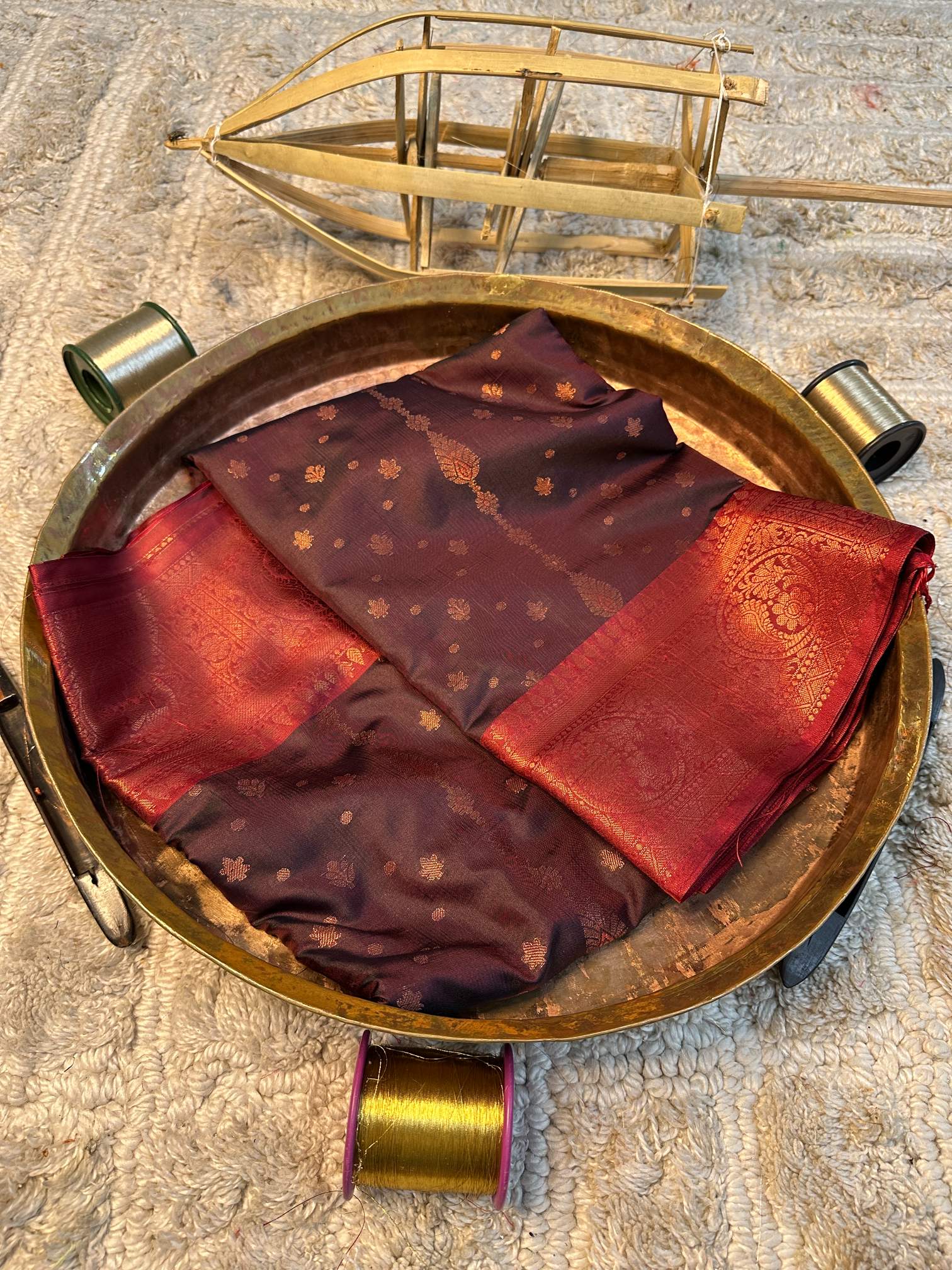 Soft Cotton Silk Rtique Zari Banarasi Saree