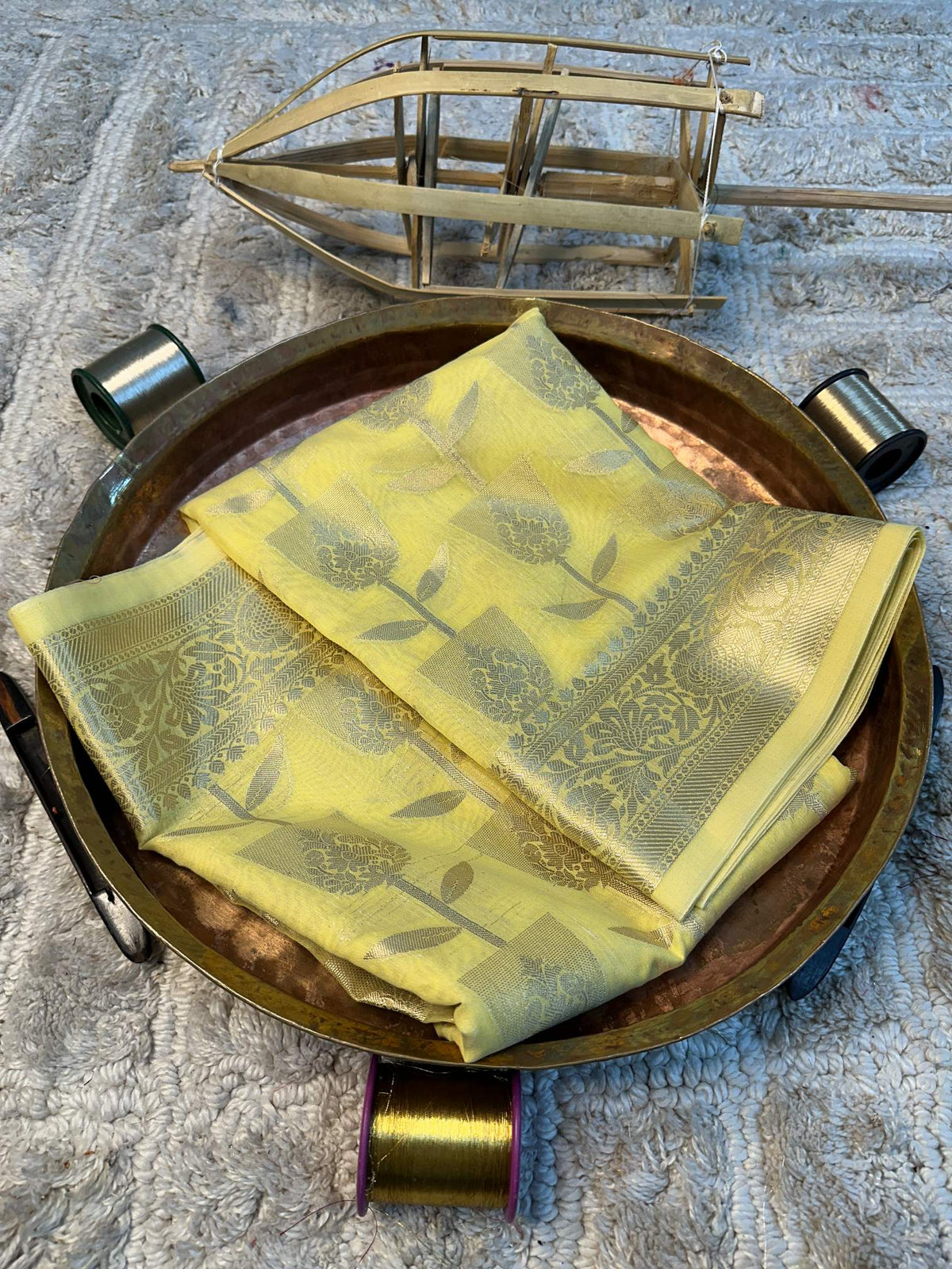 Soft Cotton Silk Rtique Zari Banarasi Saree