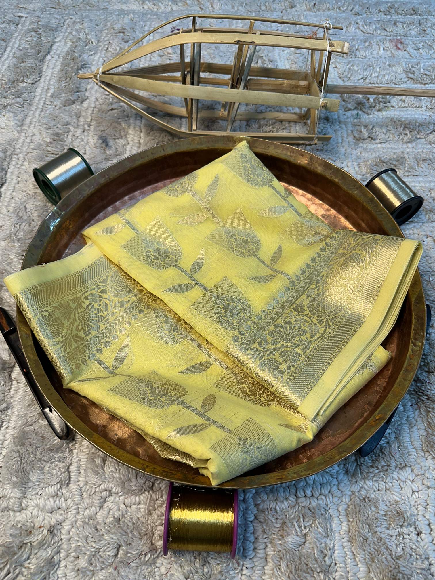 Soft Cotton Silk Rtique Zari Banarasi Saree