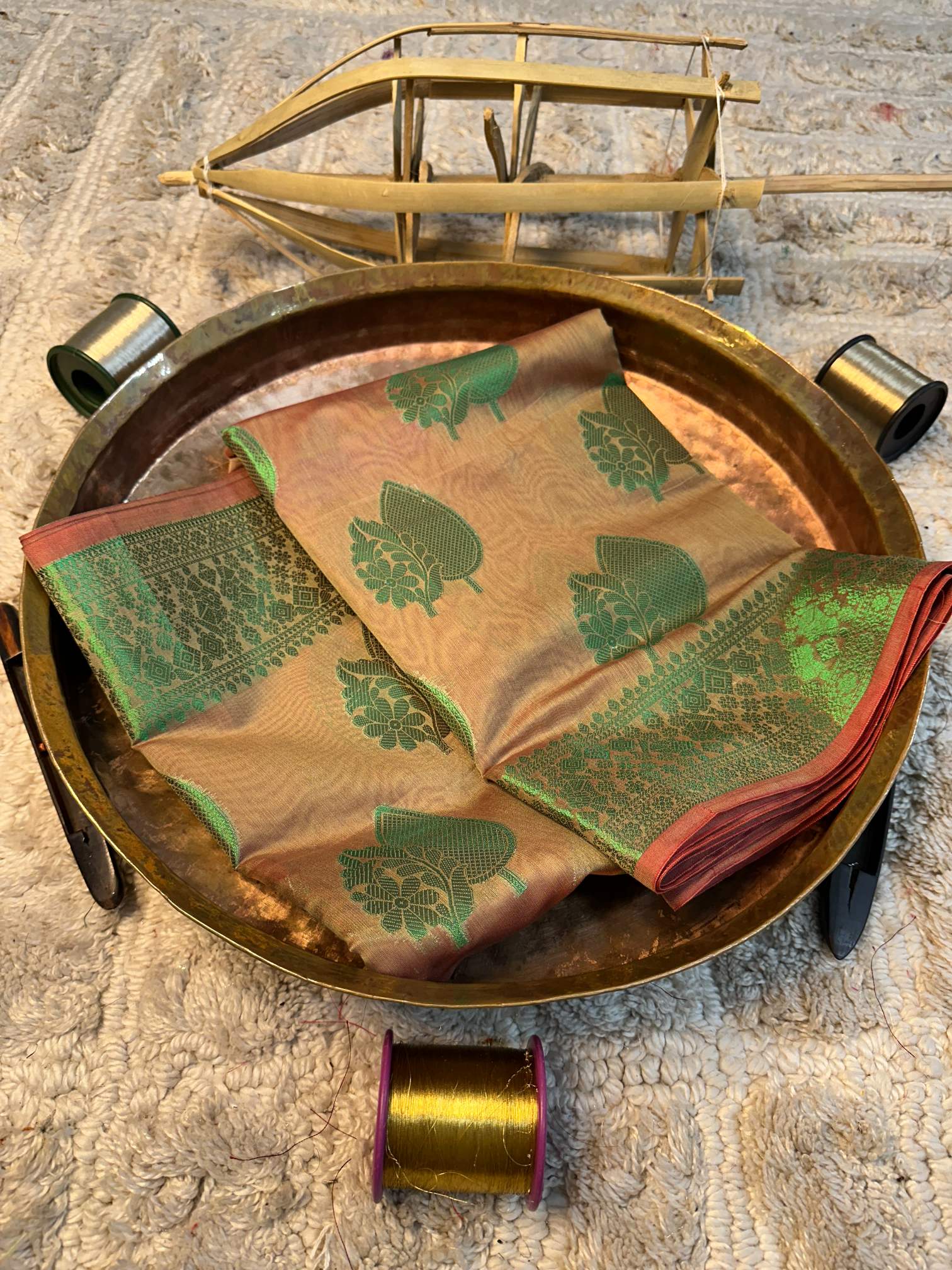 Soft Cotton Silk Rtique Zari Banarasi Saree