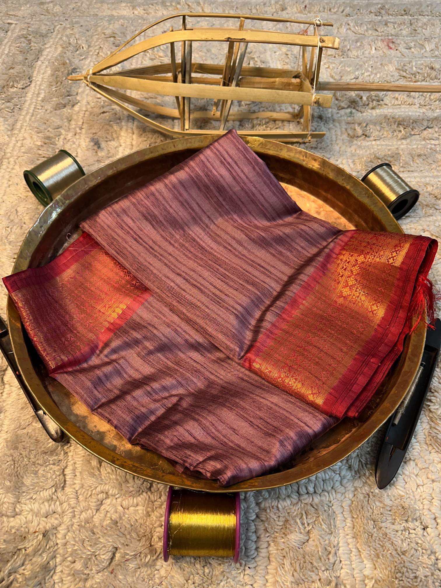 Soft Cotton Silk Rtique Zari Banarasi Saree