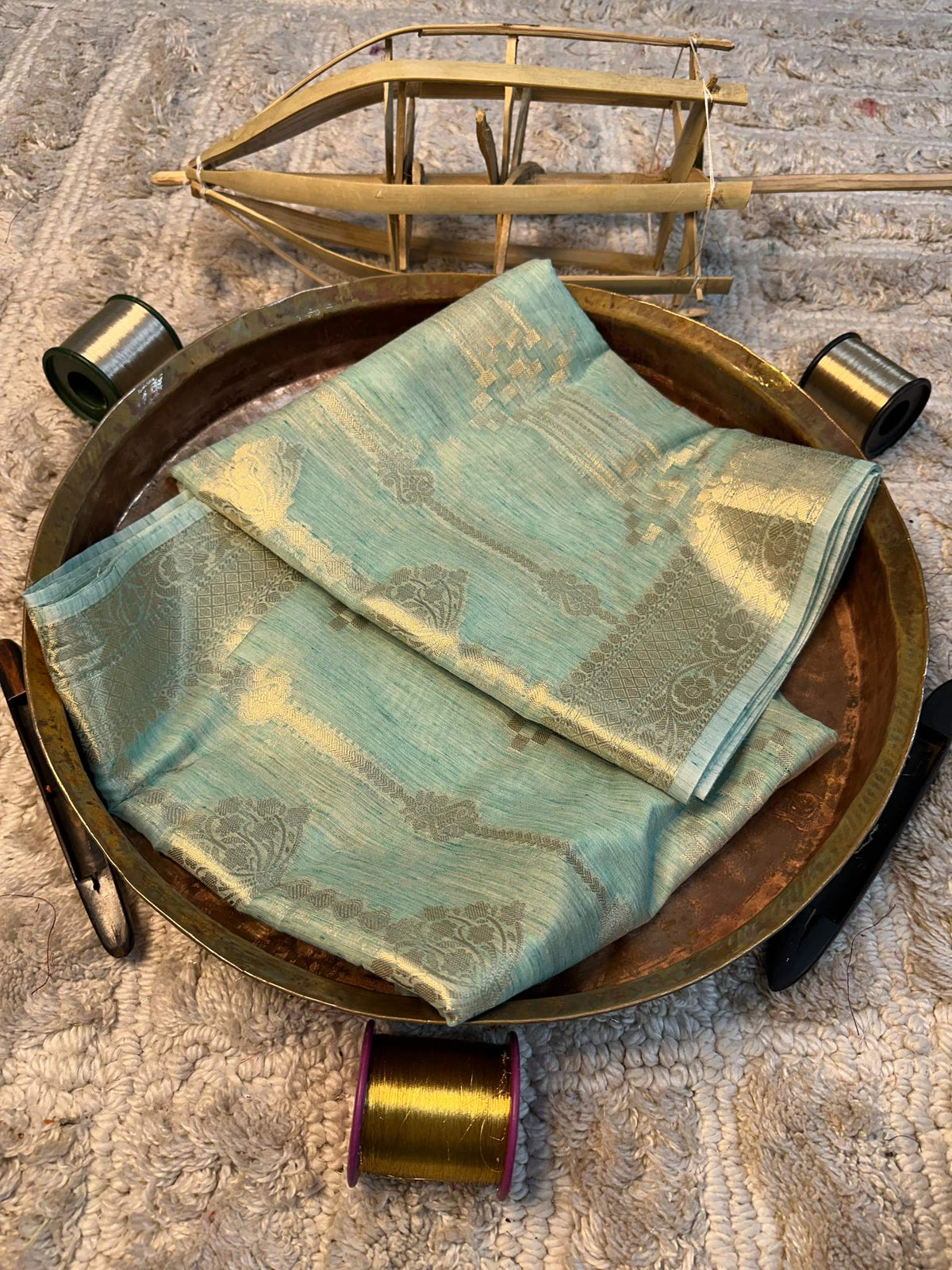 Soft Cotton Silk Rtique Zari Banarasi Saree