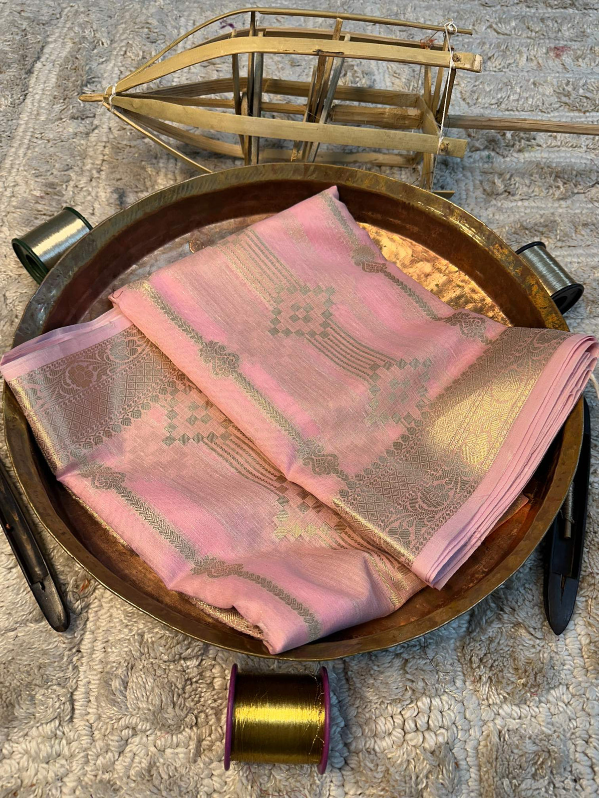 Soft Cotton Silk Rtique Zari Banarasi Saree