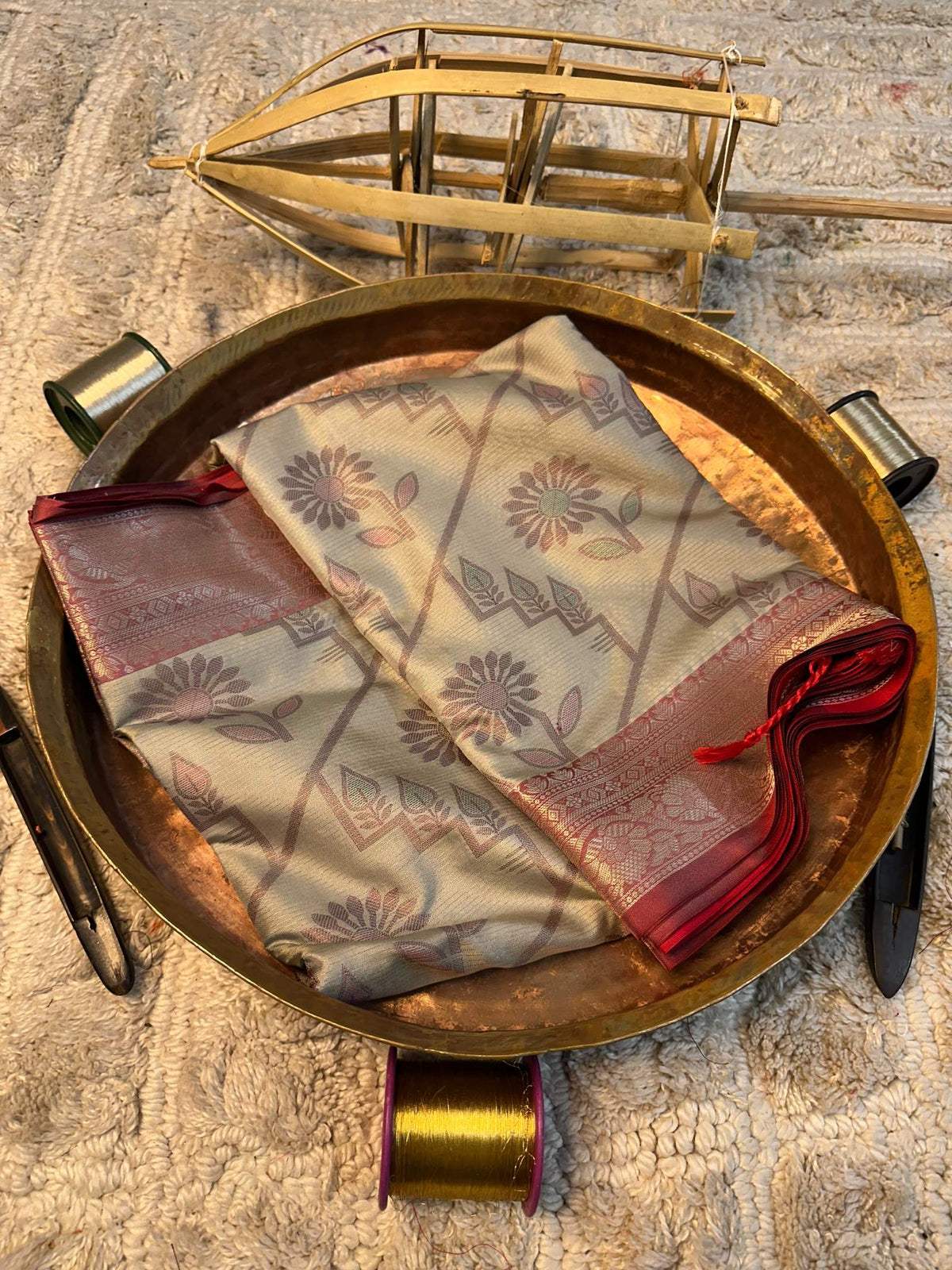 Soft Cotton Silk Rtique Zari Banarasi Saree