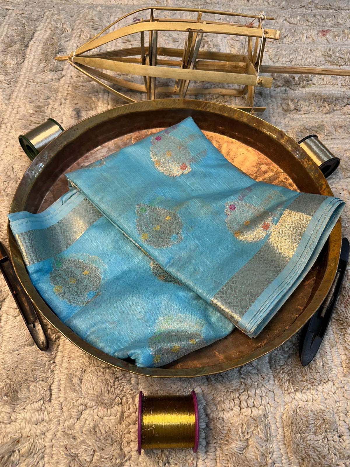 Soft Cotton Silk Rtique Zari Banarasi Saree