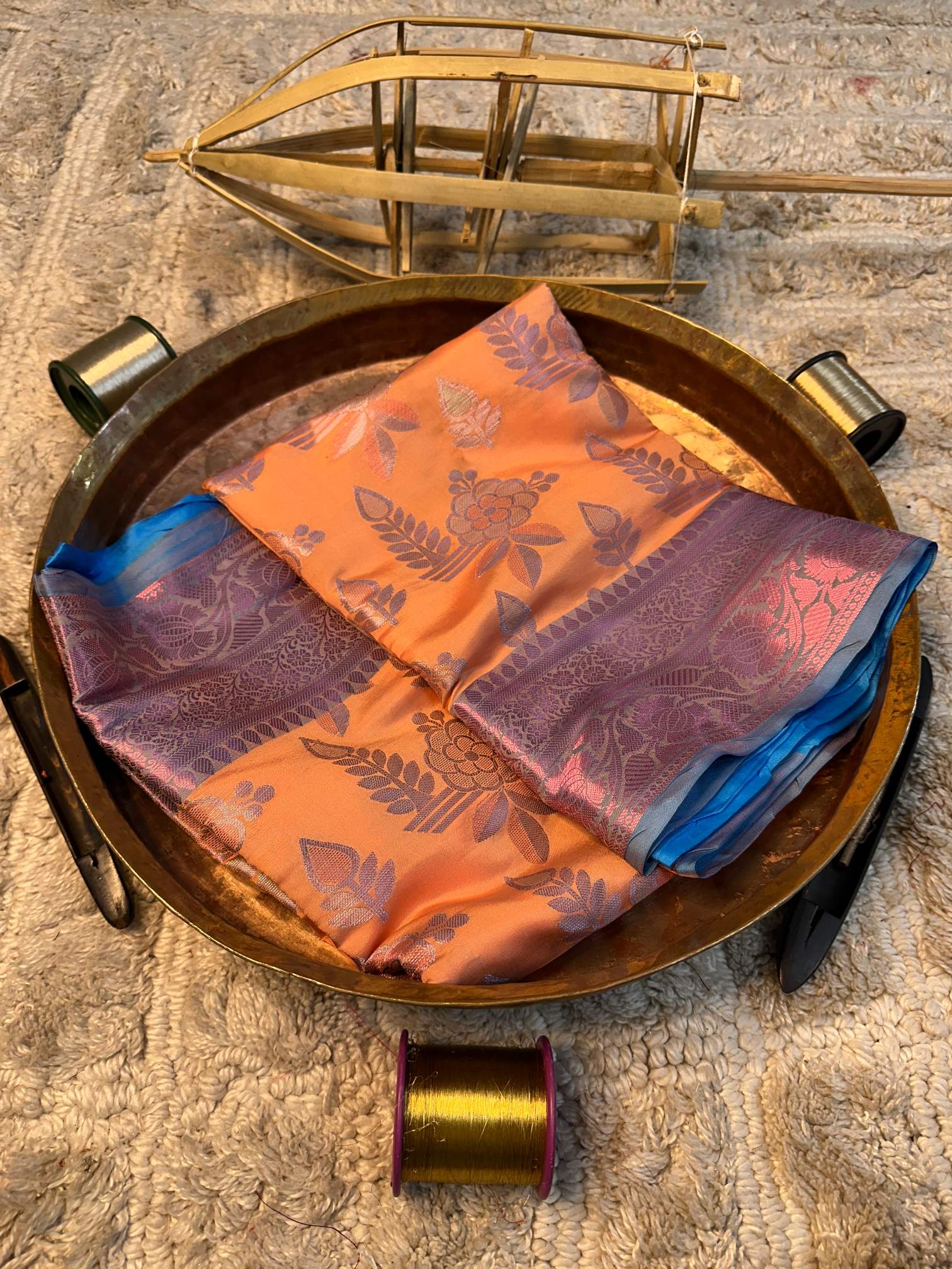 Soft Cotton Silk Rtique Zari Banarasi Saree