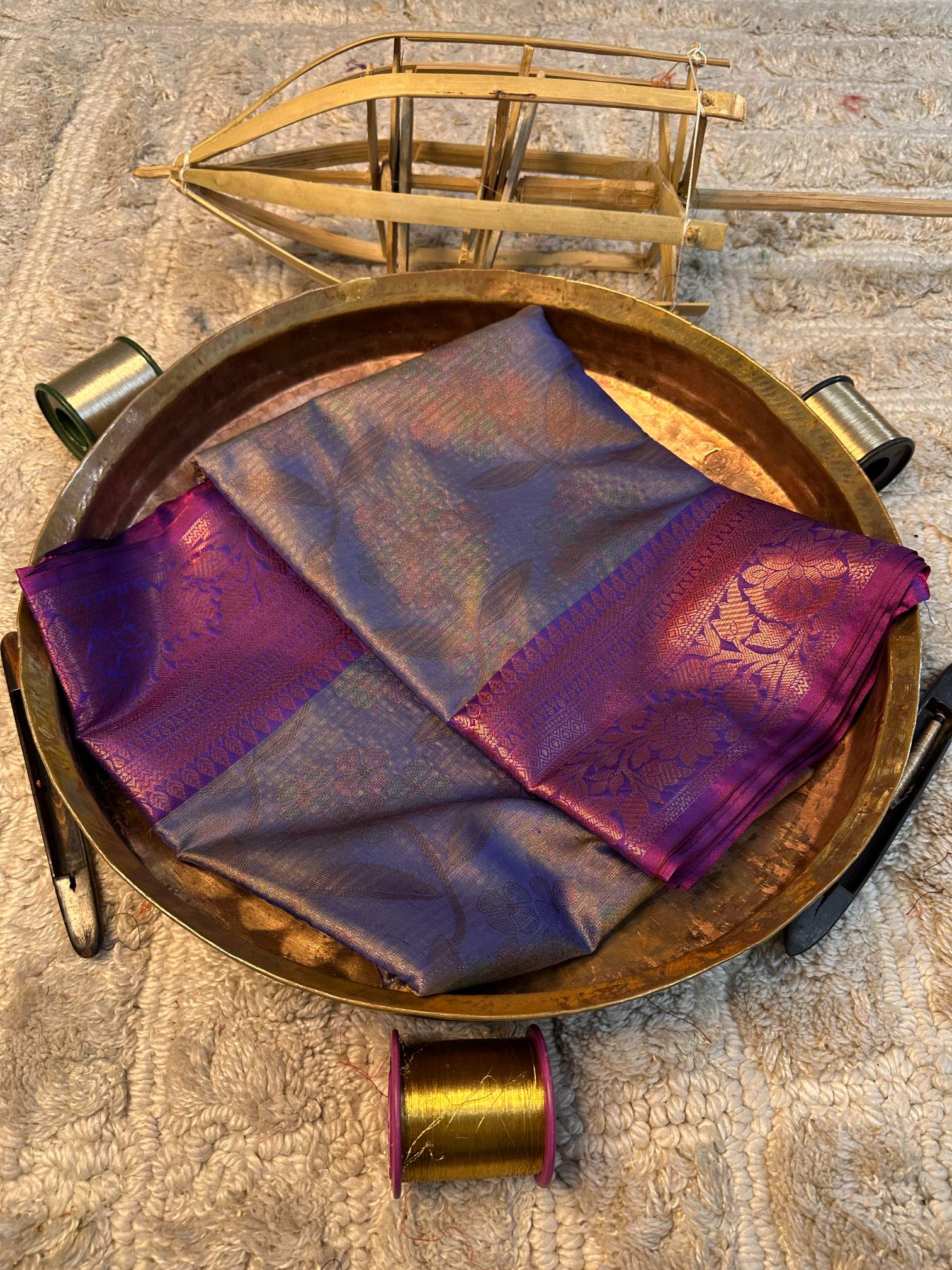Soft Cotton Silk Rtique Zari Banarasi Saree