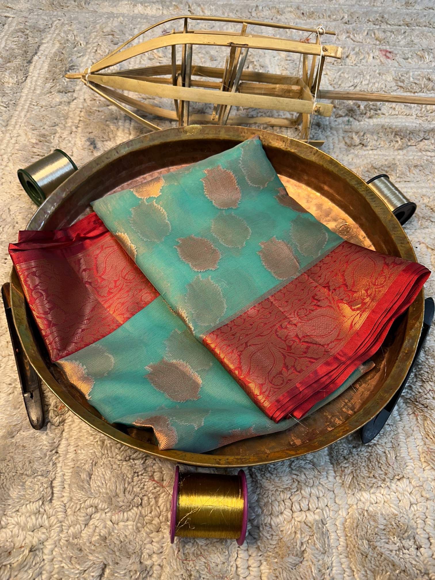 Soft Cotton Silk Rtique Zari Banarasi Saree