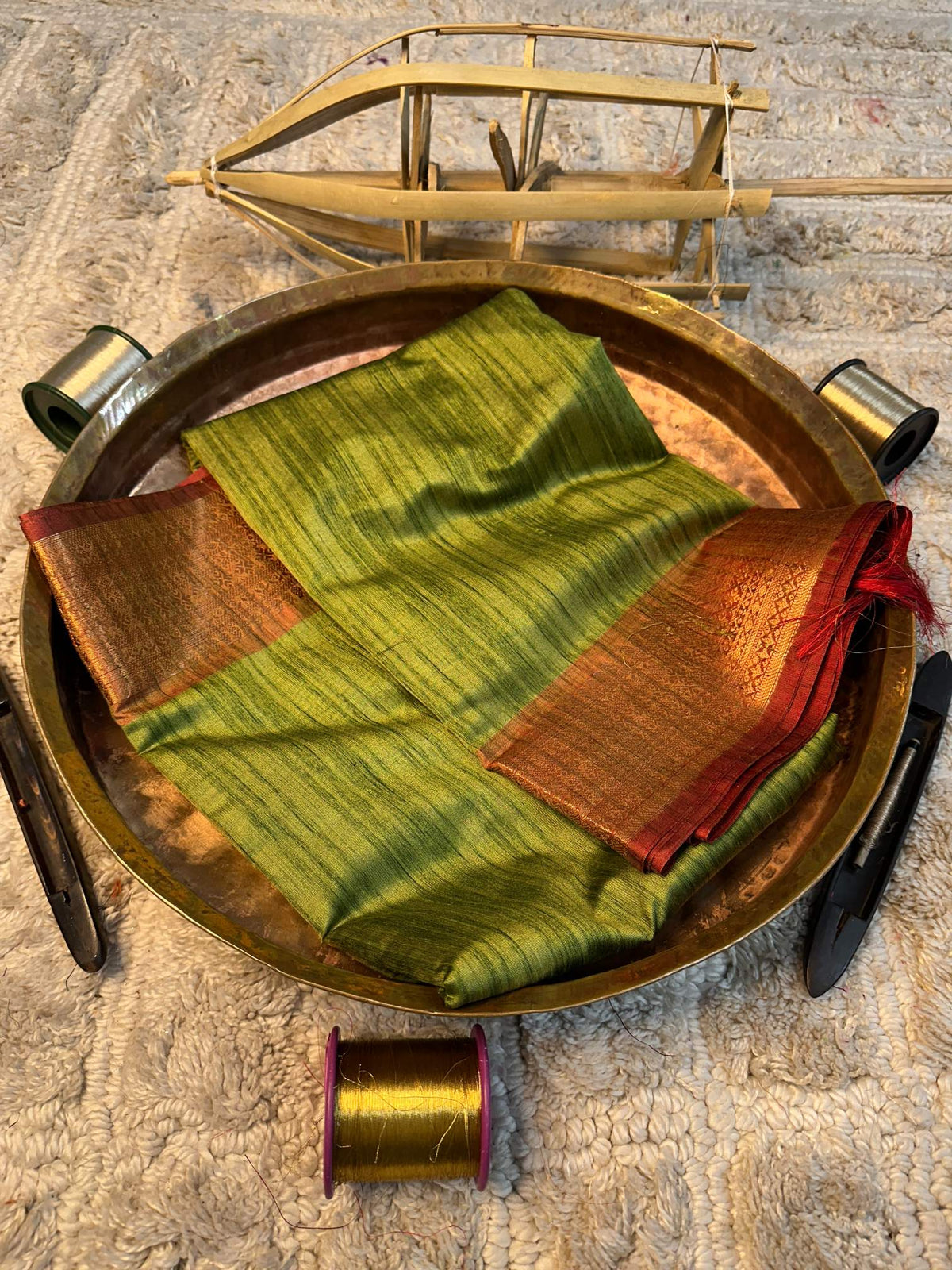 Soft Cotton Silk Rtique Zari Banarasi Saree