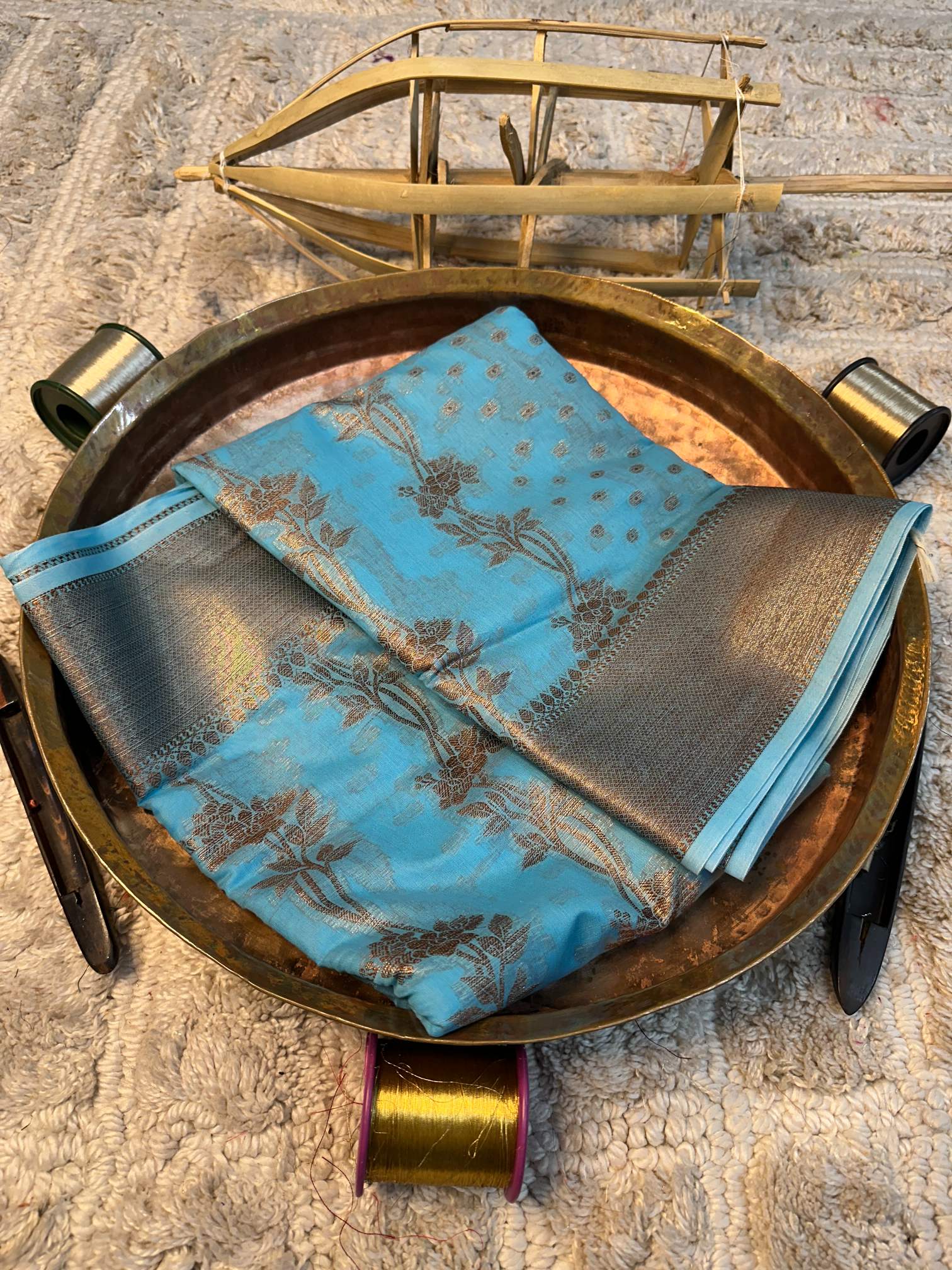 Soft Cotton Silk Rtique Zari Banarasi Saree