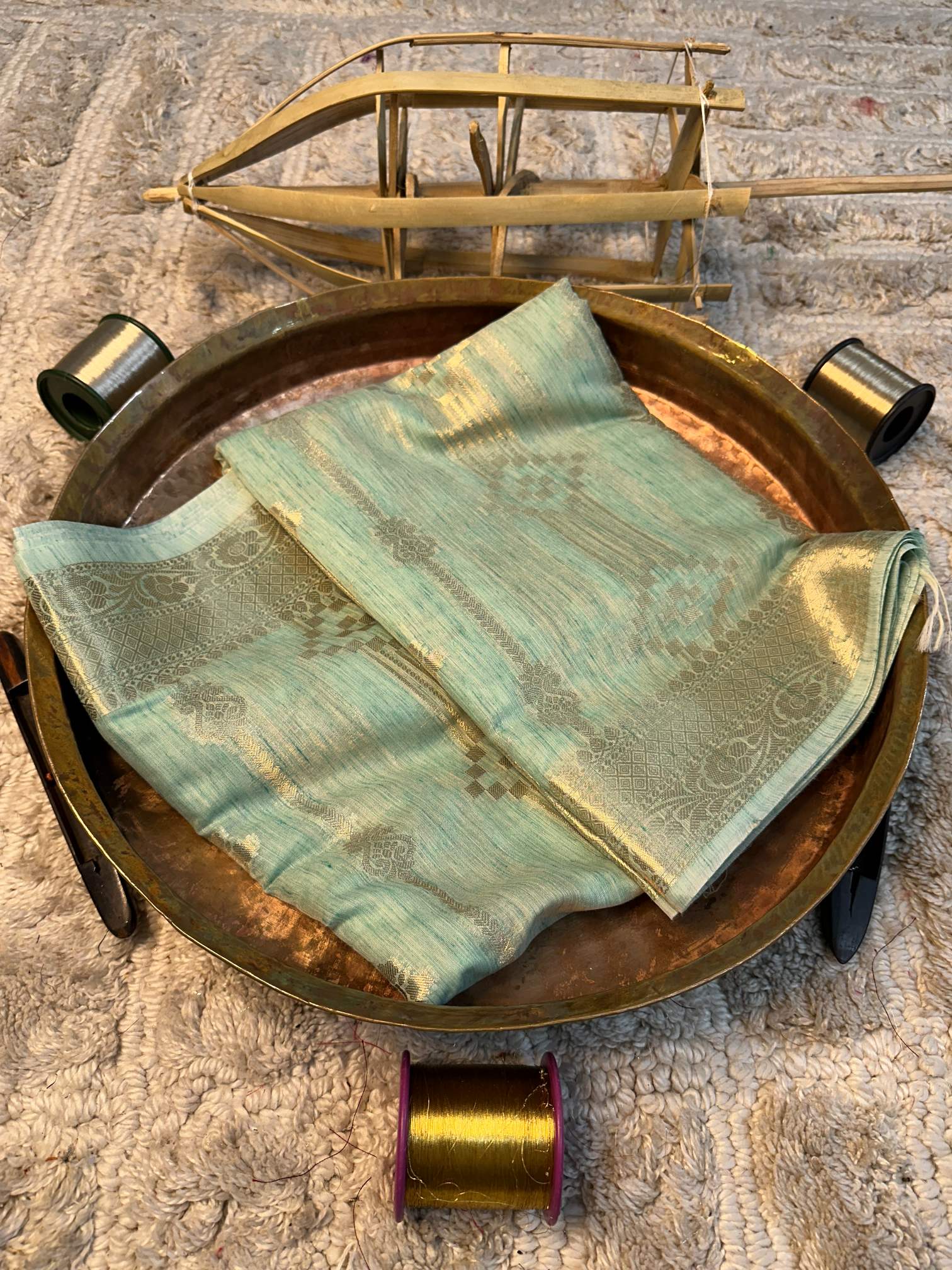 Soft Cotton Silk Rtique Zari Banarasi Saree
