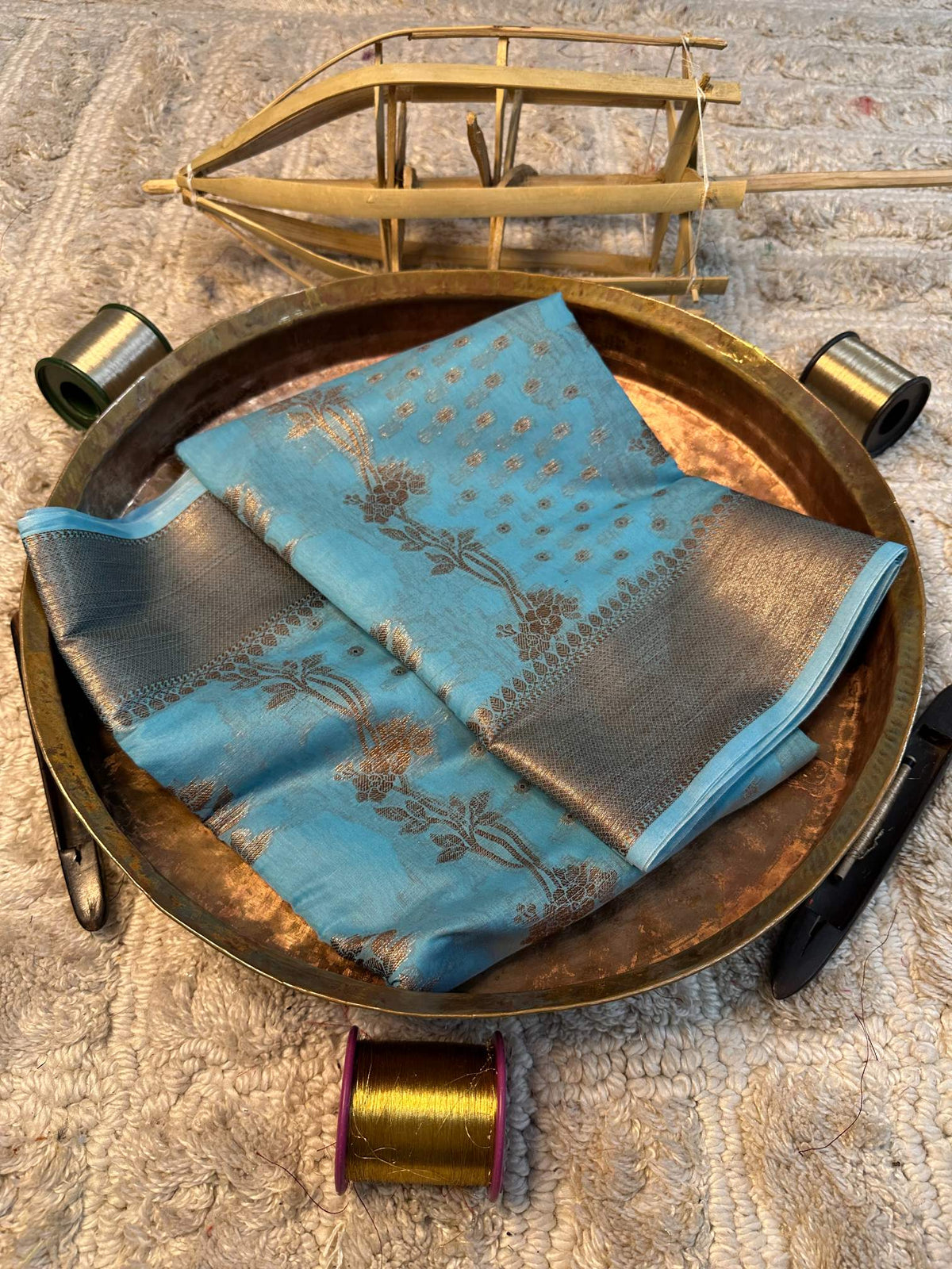 Soft Cotton Silk Rtique Zari Banarasi Saree
