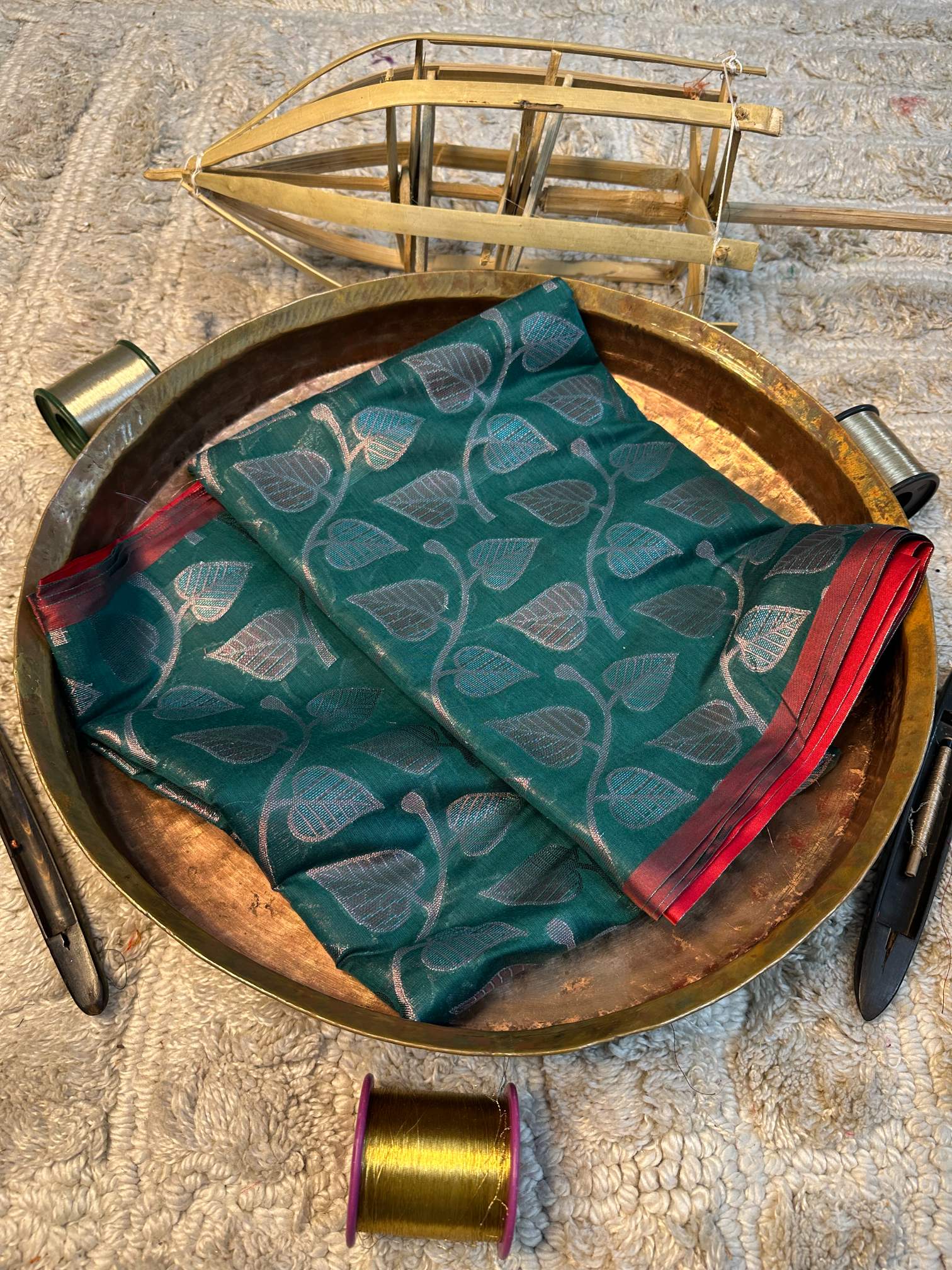 Soft Cotton Silk Rtique Zari Banarasi Saree