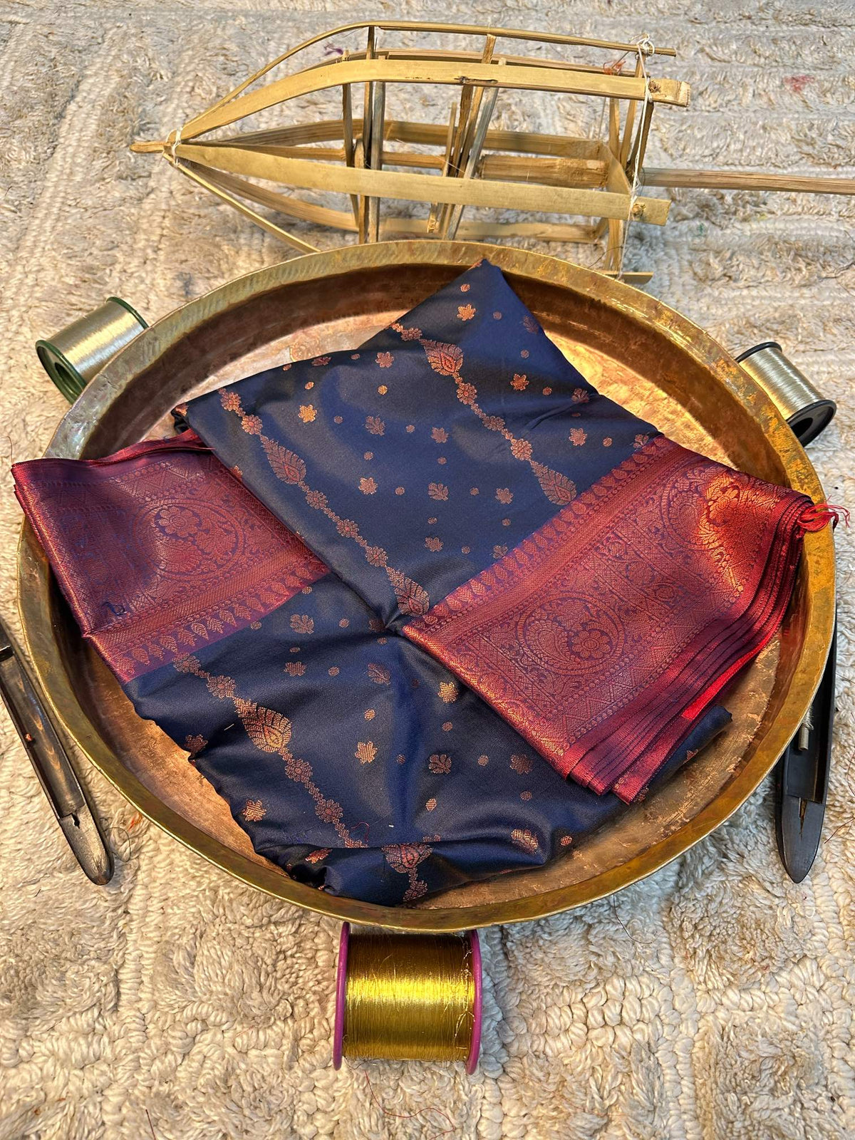 Soft Cotton Silk Rtique Zari Banarasi Saree