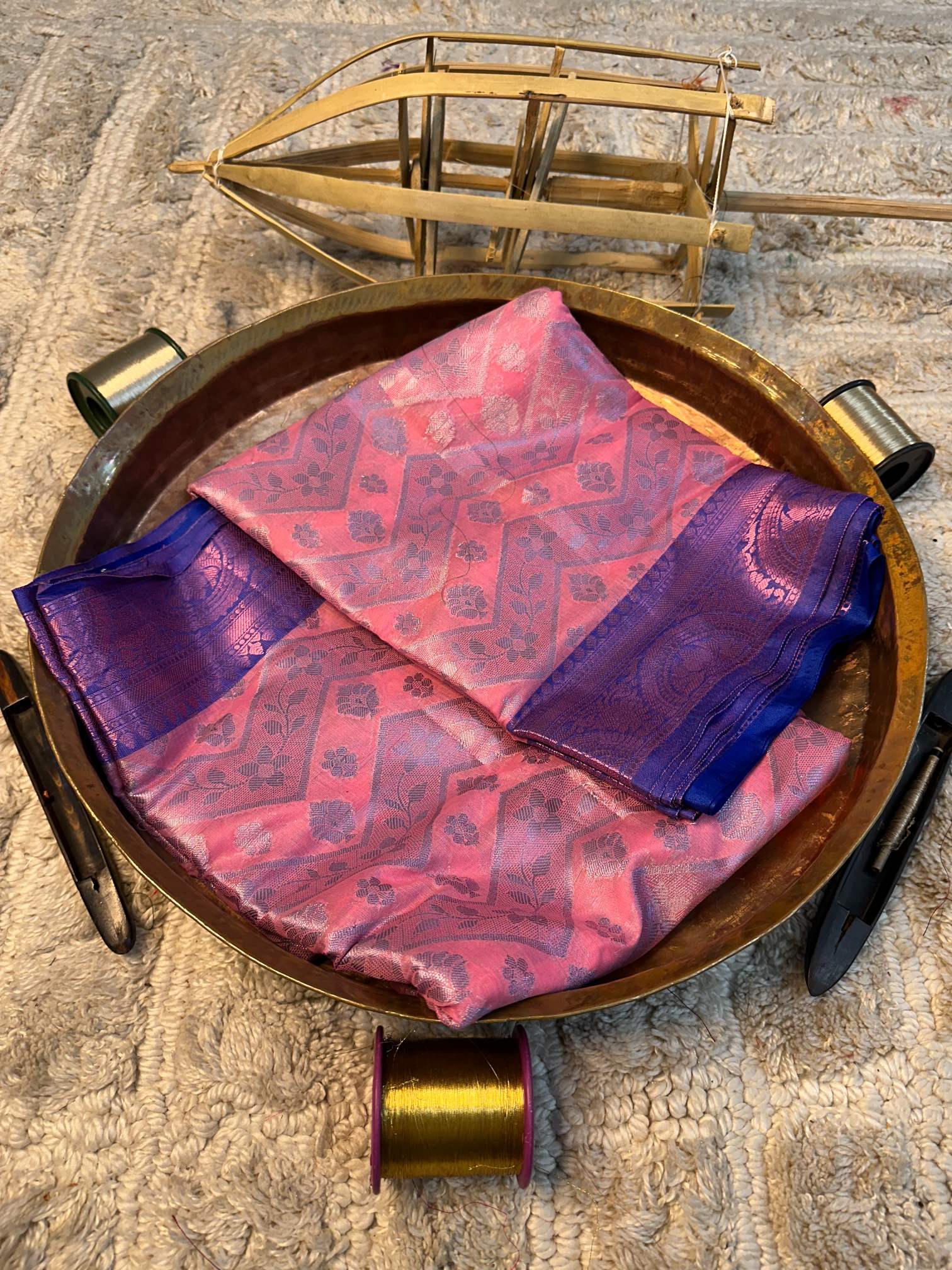 Soft Cotton Silk Rtique Zari Banarasi Saree