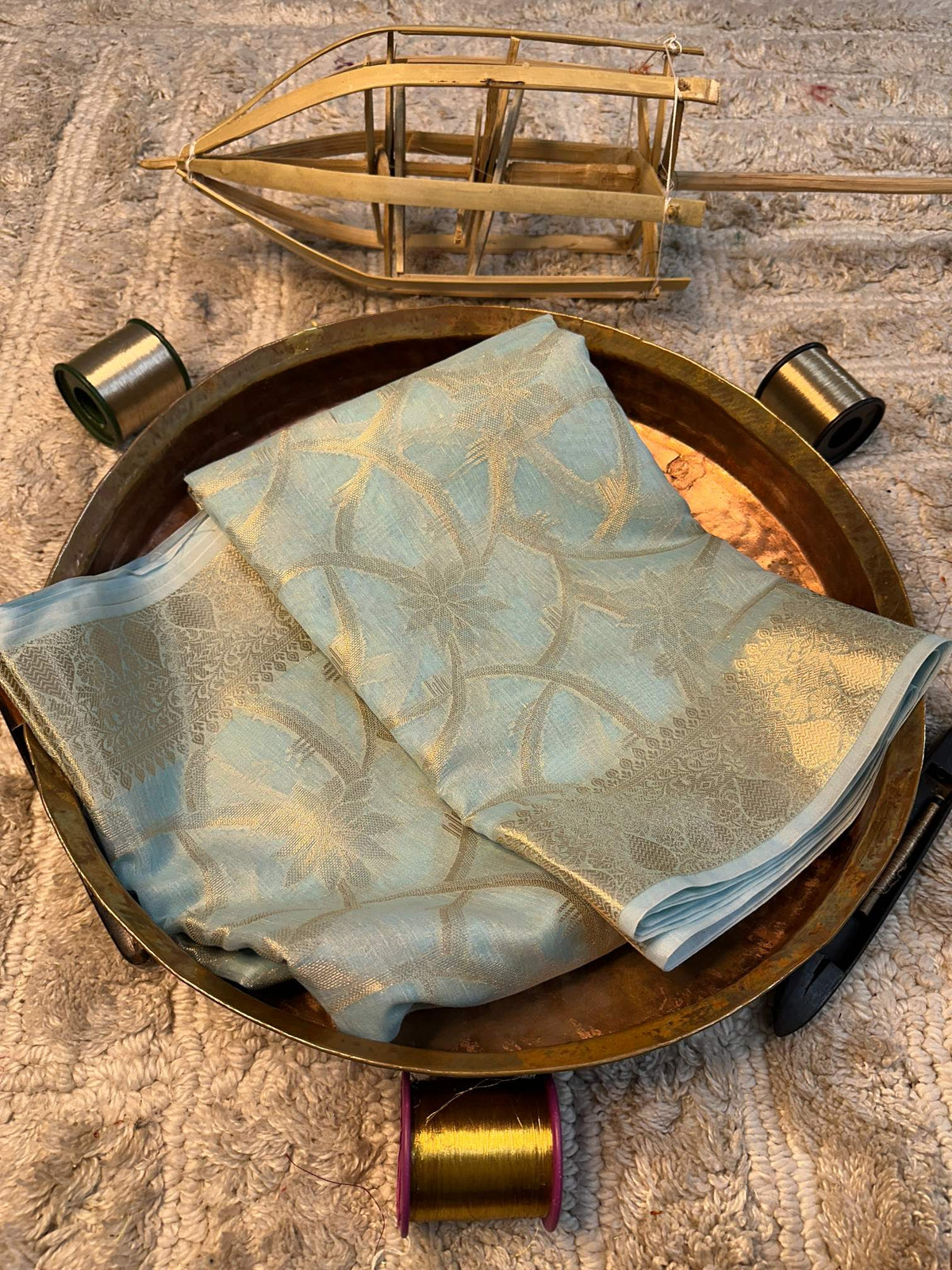 Soft Cotton Silk Rtique Zari Banarasi Saree