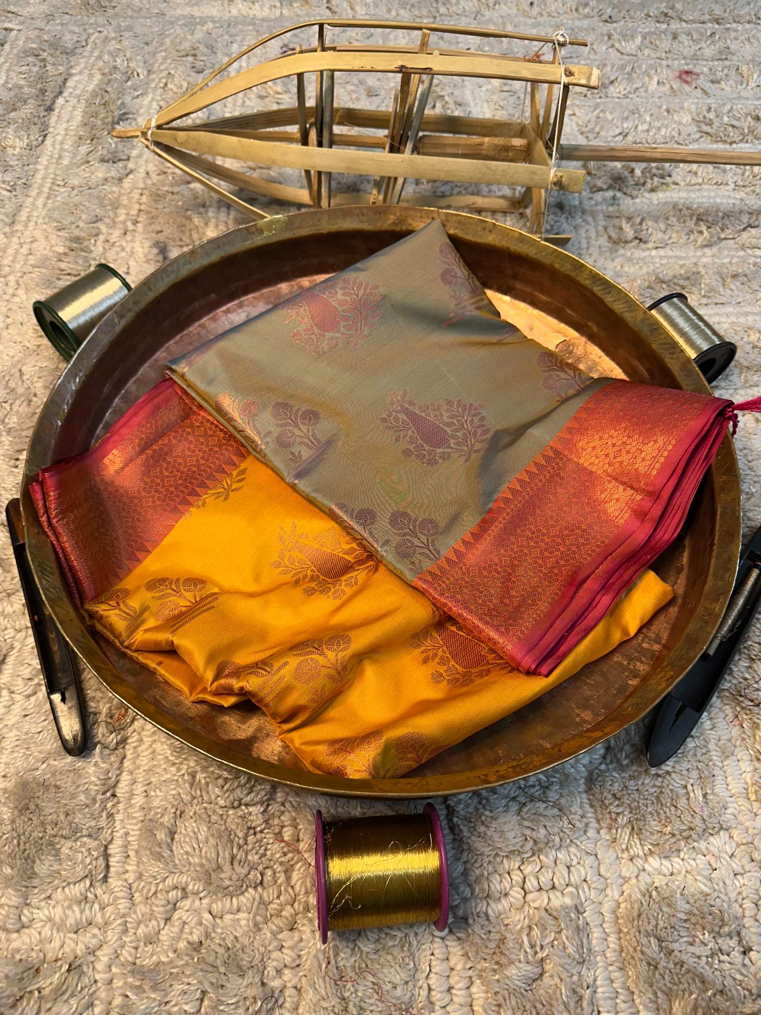 Soft Cotton Silk Rtique Zari Banarasi Saree